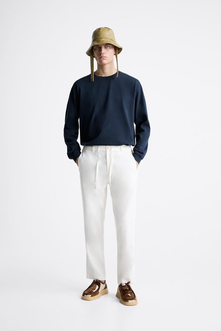 LINEN/COTTON TROUSERS - Zara product image