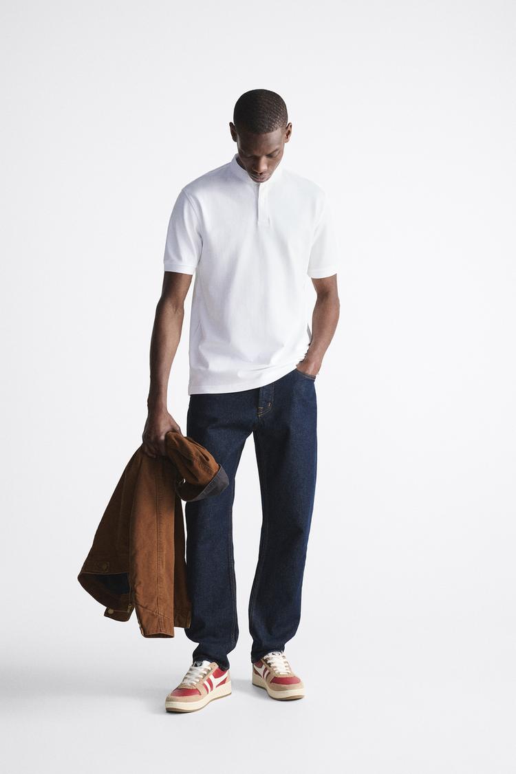 TEXTURED PIQUÉ POLO SHIRT