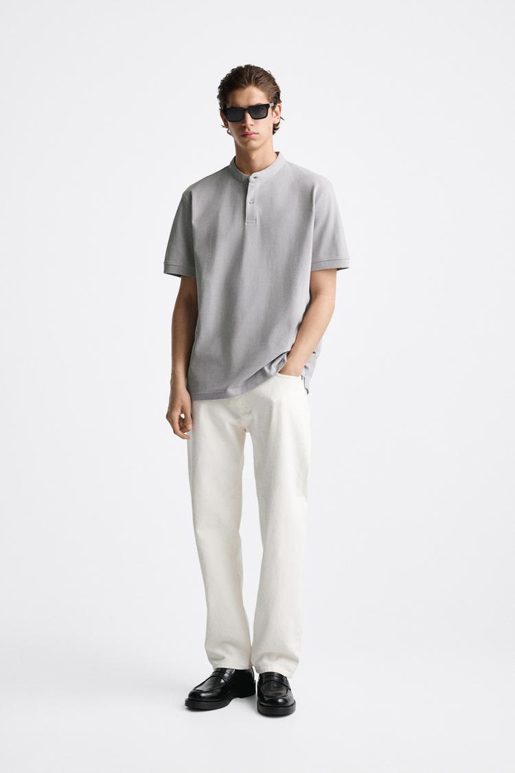 TEXTURED PIQUÉ POLO SHIRT