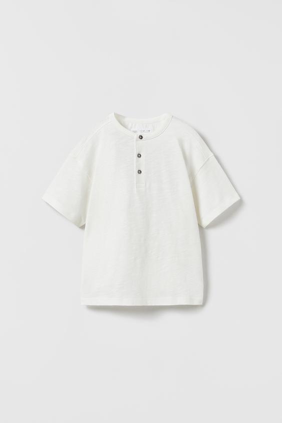 HENLEY TSHIRT White ZARA New Zealand
