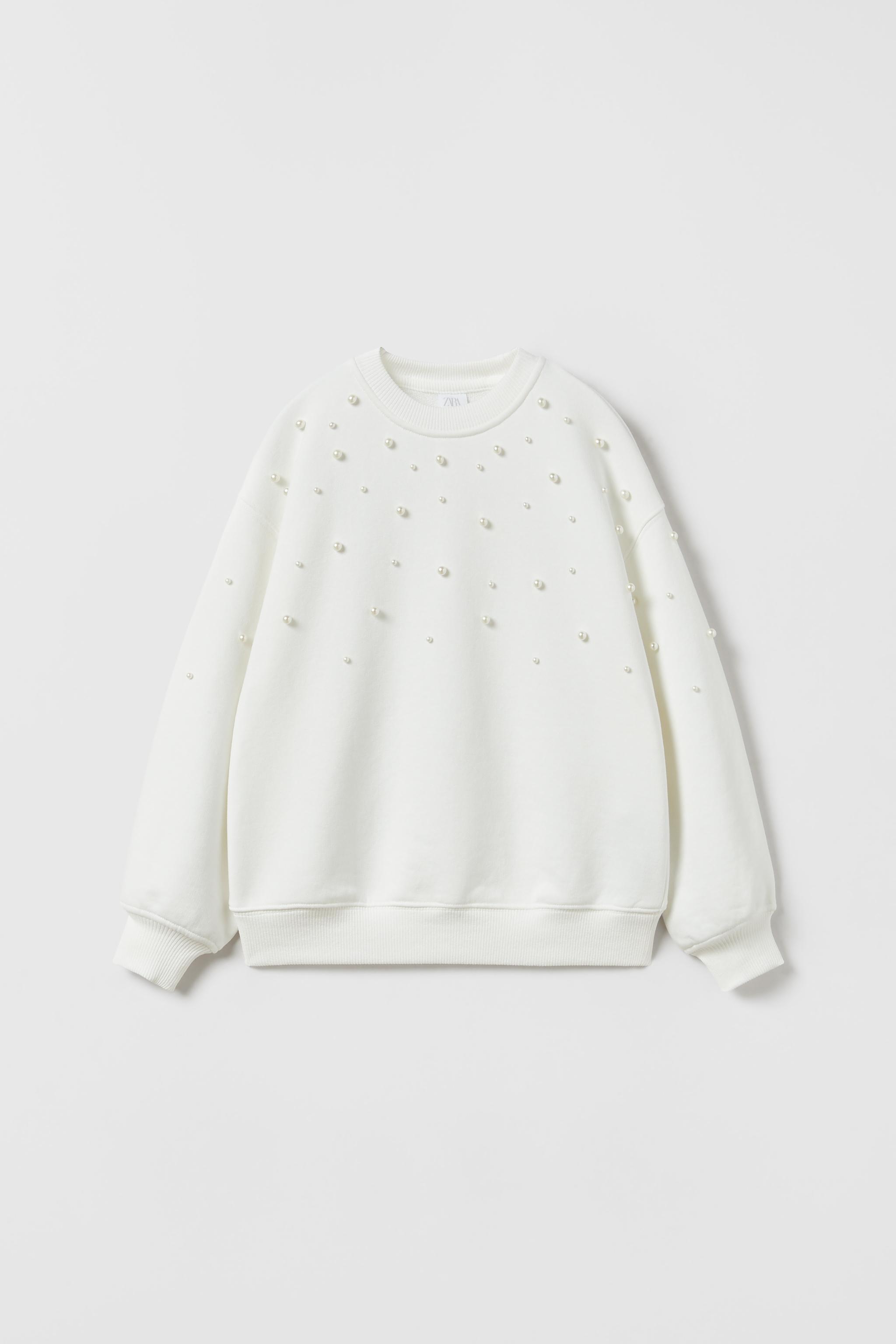 Zara SWEATER WITH FAUX PEARLS Mall of America®