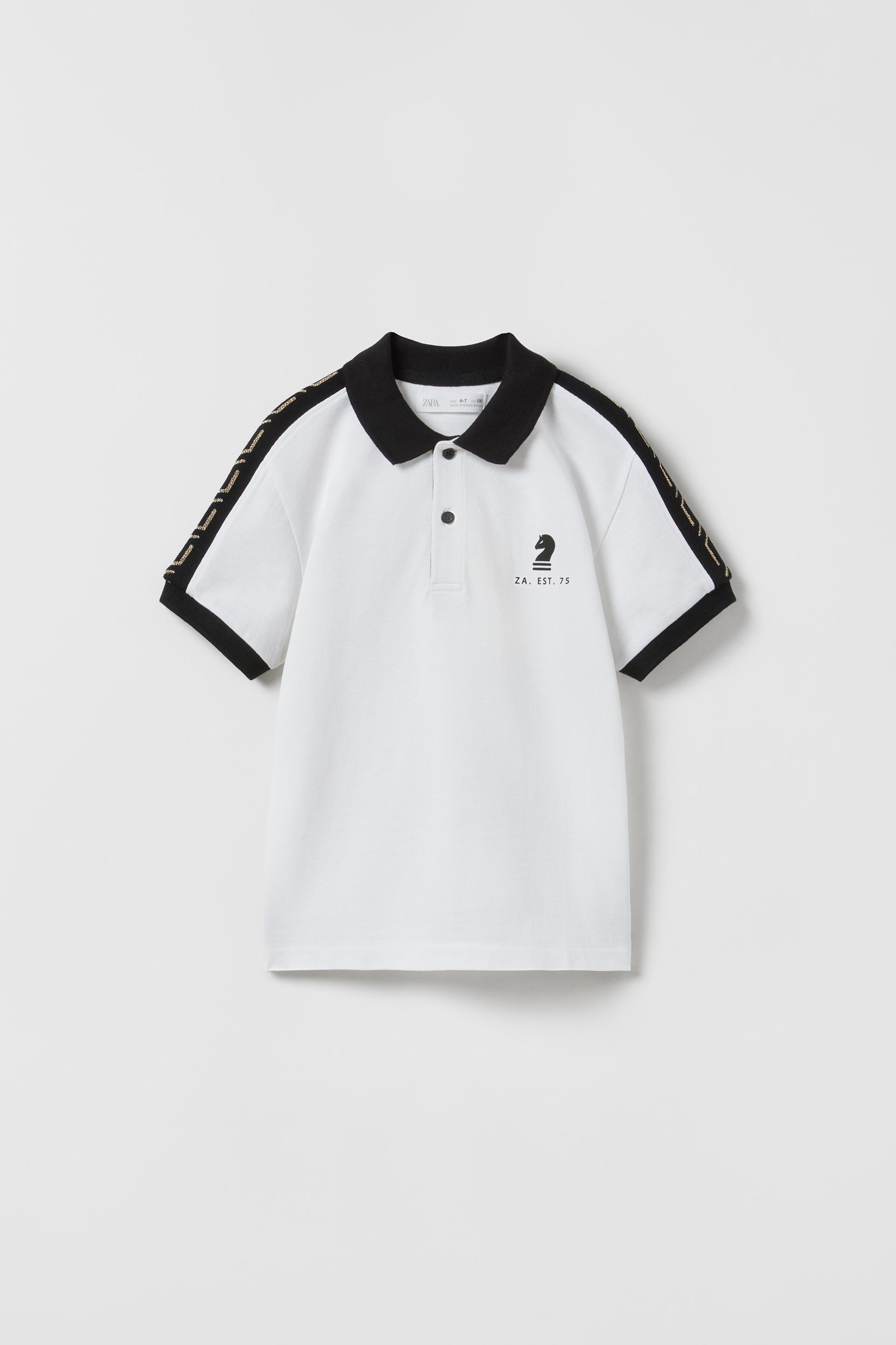 POLO SHIRT WITH CONTRAST BAND White ZARA Thailand polo-shirt-with-contrast-band-white-zara-thailand