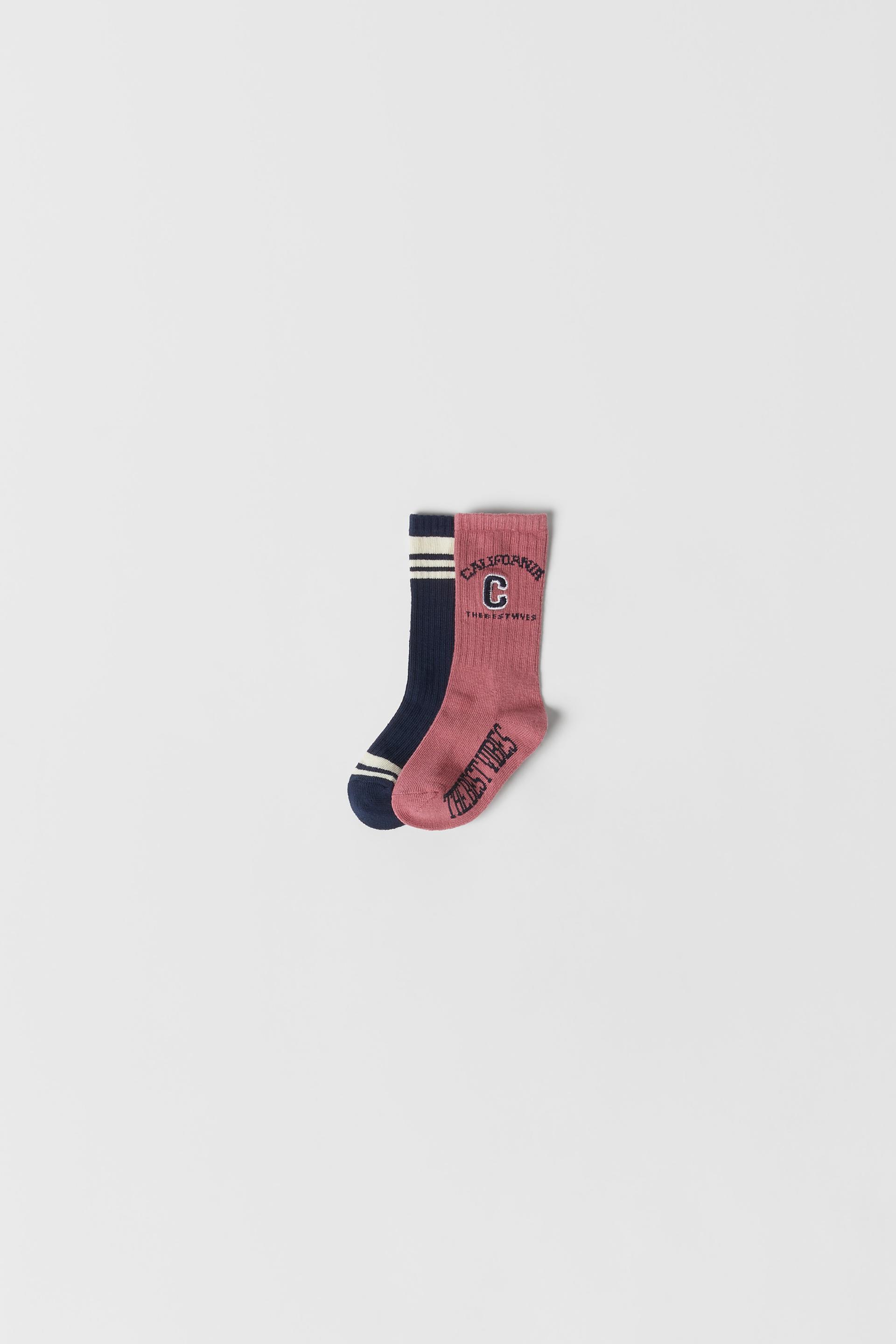 BABY/ TWOPACK OF VARSITY SOCKS Pink ZARA Australia