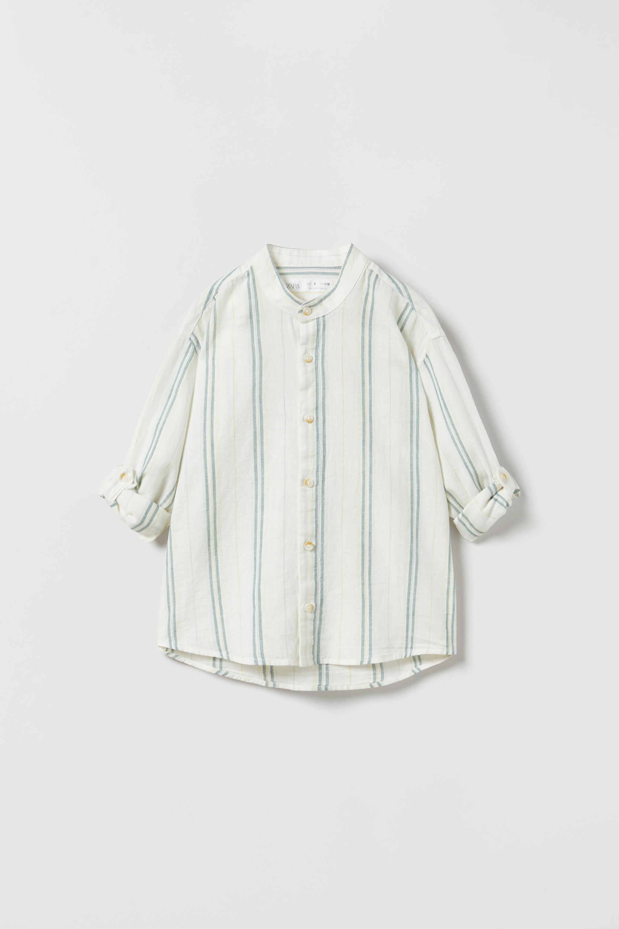 Zara STRIPED LINEN BLEND SHIRT Mall of America®