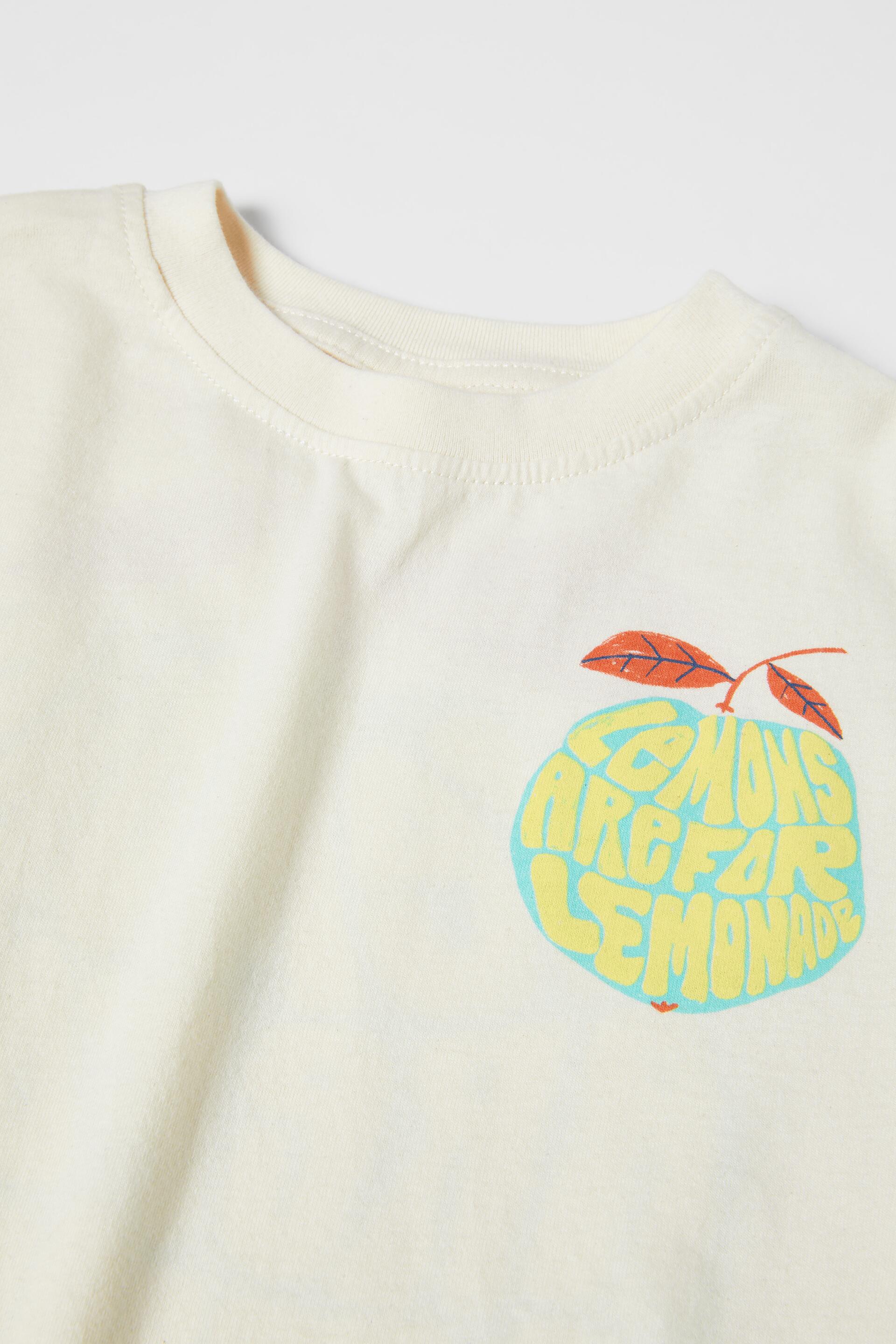 Zara Lemon Text T-Shirt - Big Apple Buddy