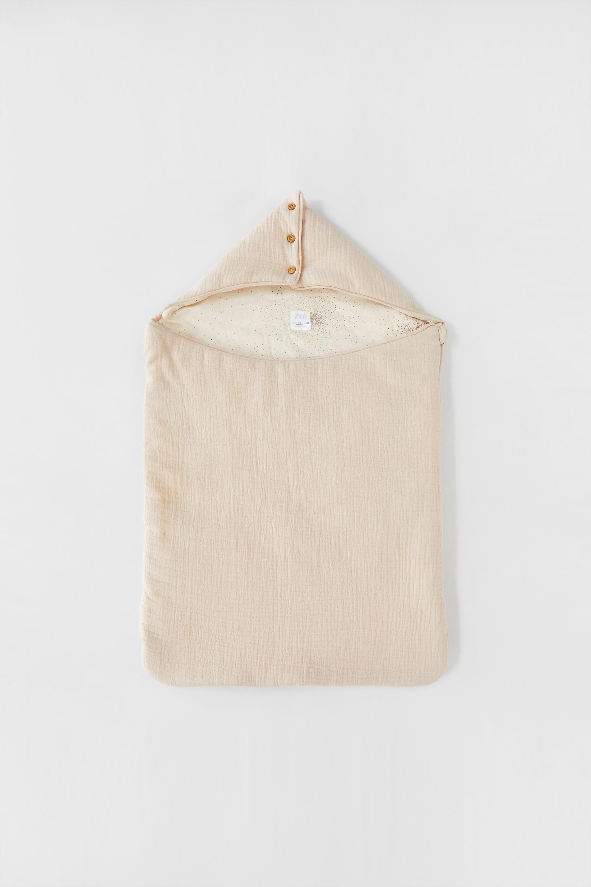 TEXTURED QUILTED CARRYCOT BABY WRAP Light beige ZARA New Zealand