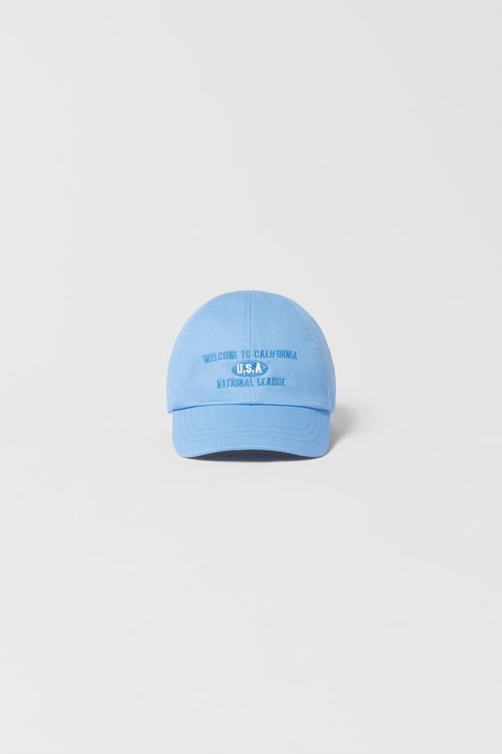 BABY/ КЕПКА В СТИЛЕ ПРЕППИ С ВЫШИВКОЙ - СИНИЙ | ZARA Беларусь/Belarus