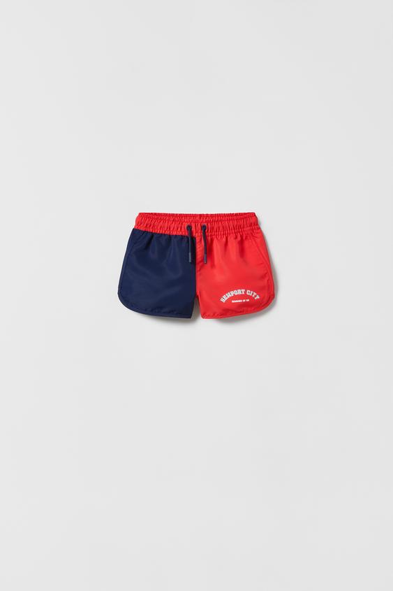 BABY/ NEWPORT BERMUDA SWIM SHORTS Red ZARA New Zealand