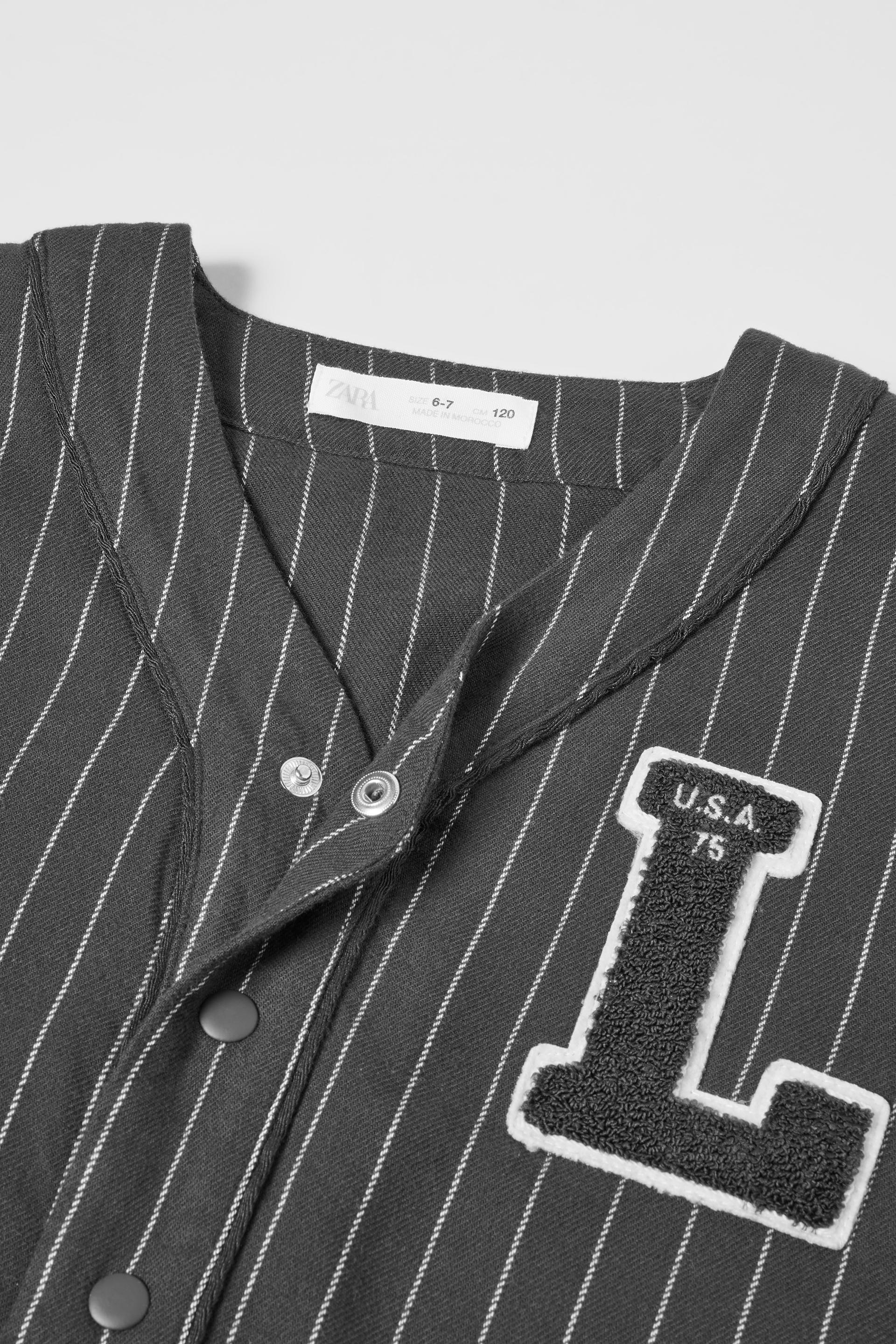 【78OFF!】 ZARA ベースボールシャツ ブラック