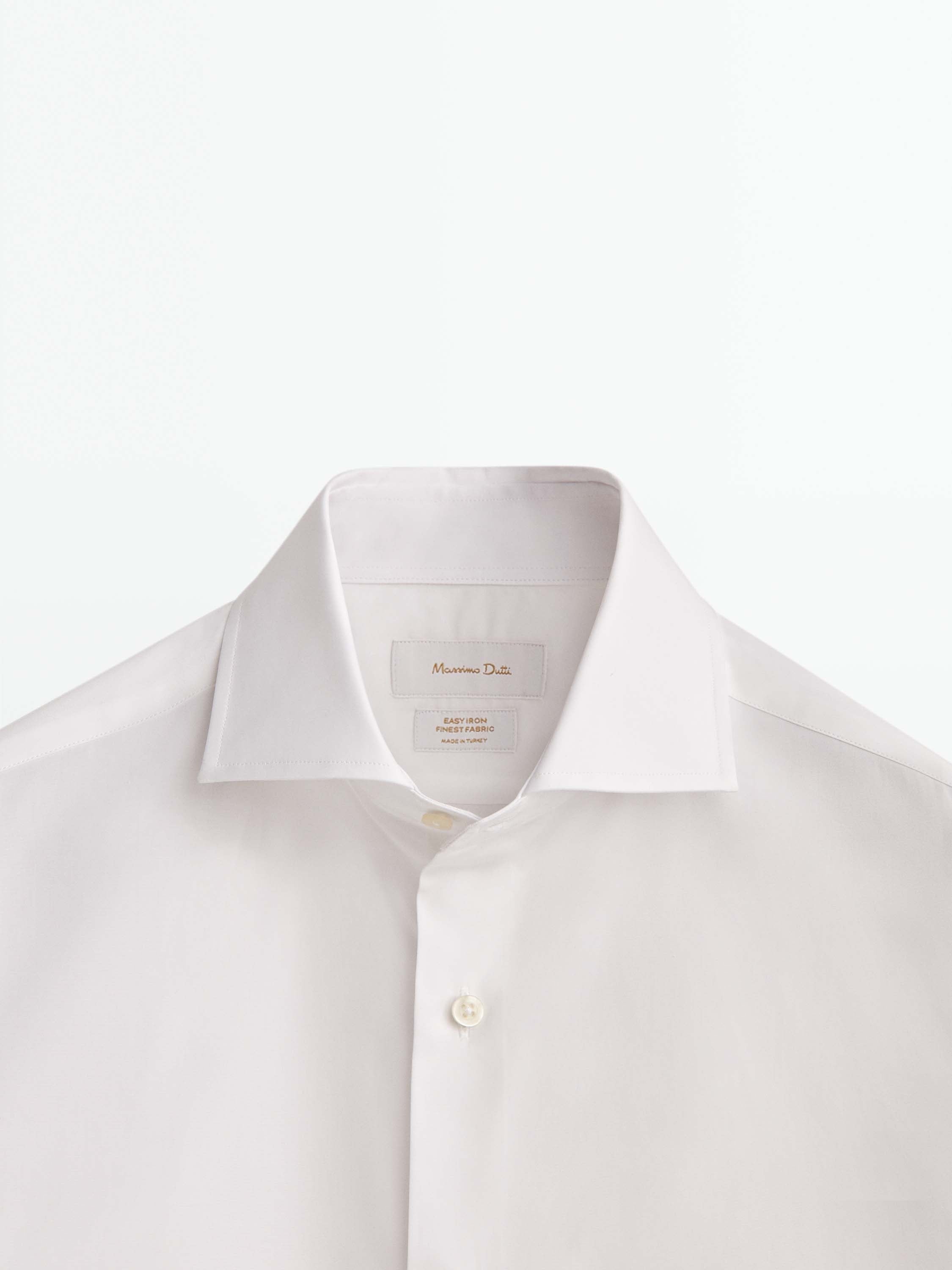 Regular fit cotton poplin shirt