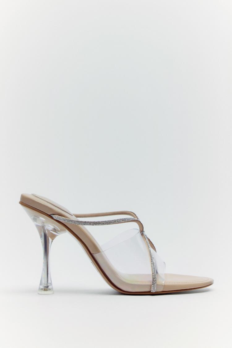VINYL MULES WITH RHINESTONES