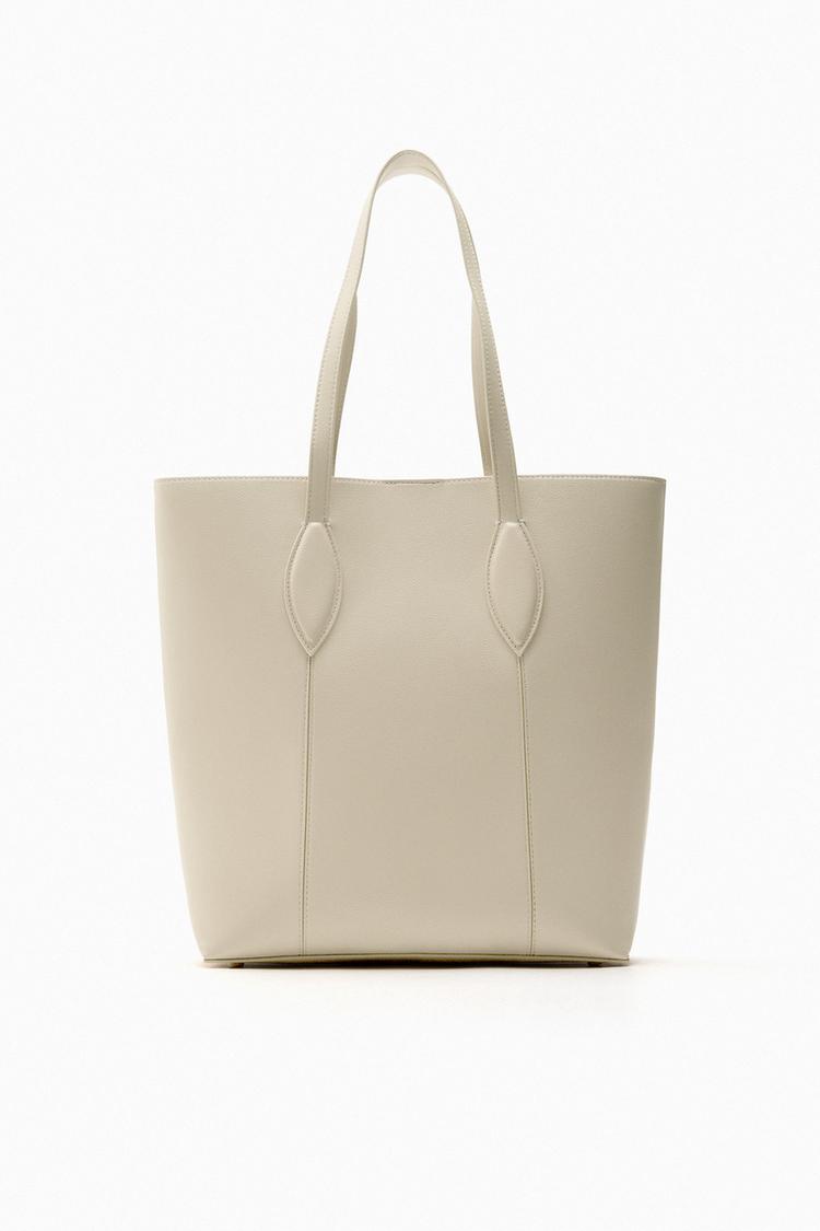 TOTE BAG WITH TOPSTITCHING