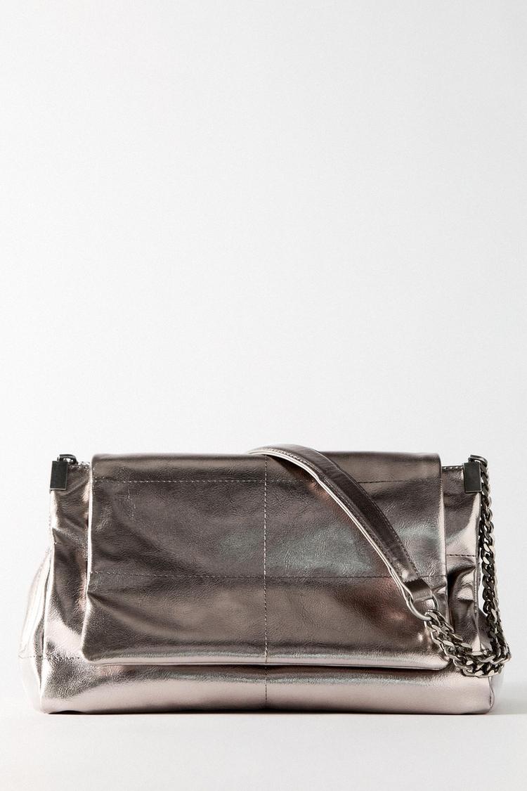ROCKER SHOULDER BAG WITH FLAP