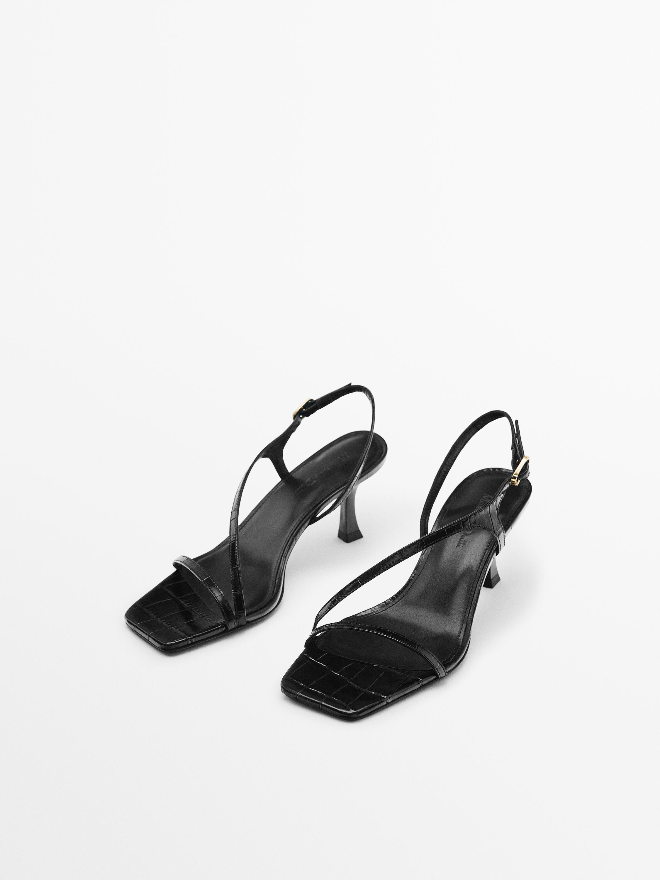 Zara High-heel leather sandals with criss cross strap | Mall of America®
