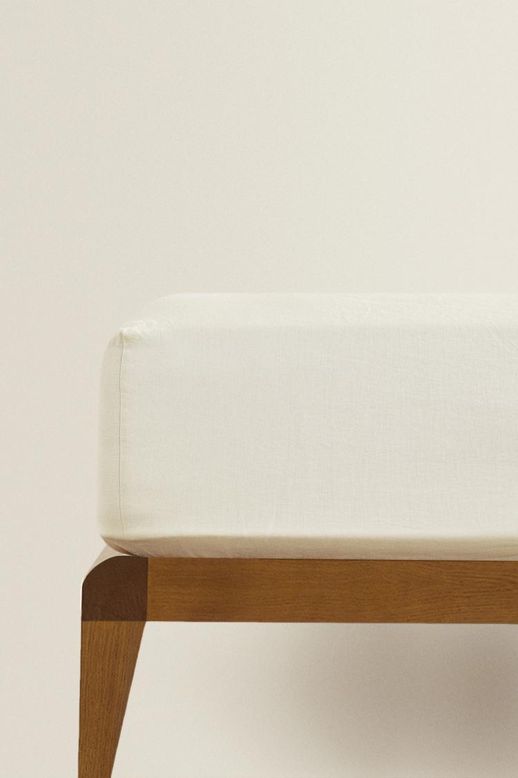 (140 GSM) WASHED LINEN FITTED SHEET