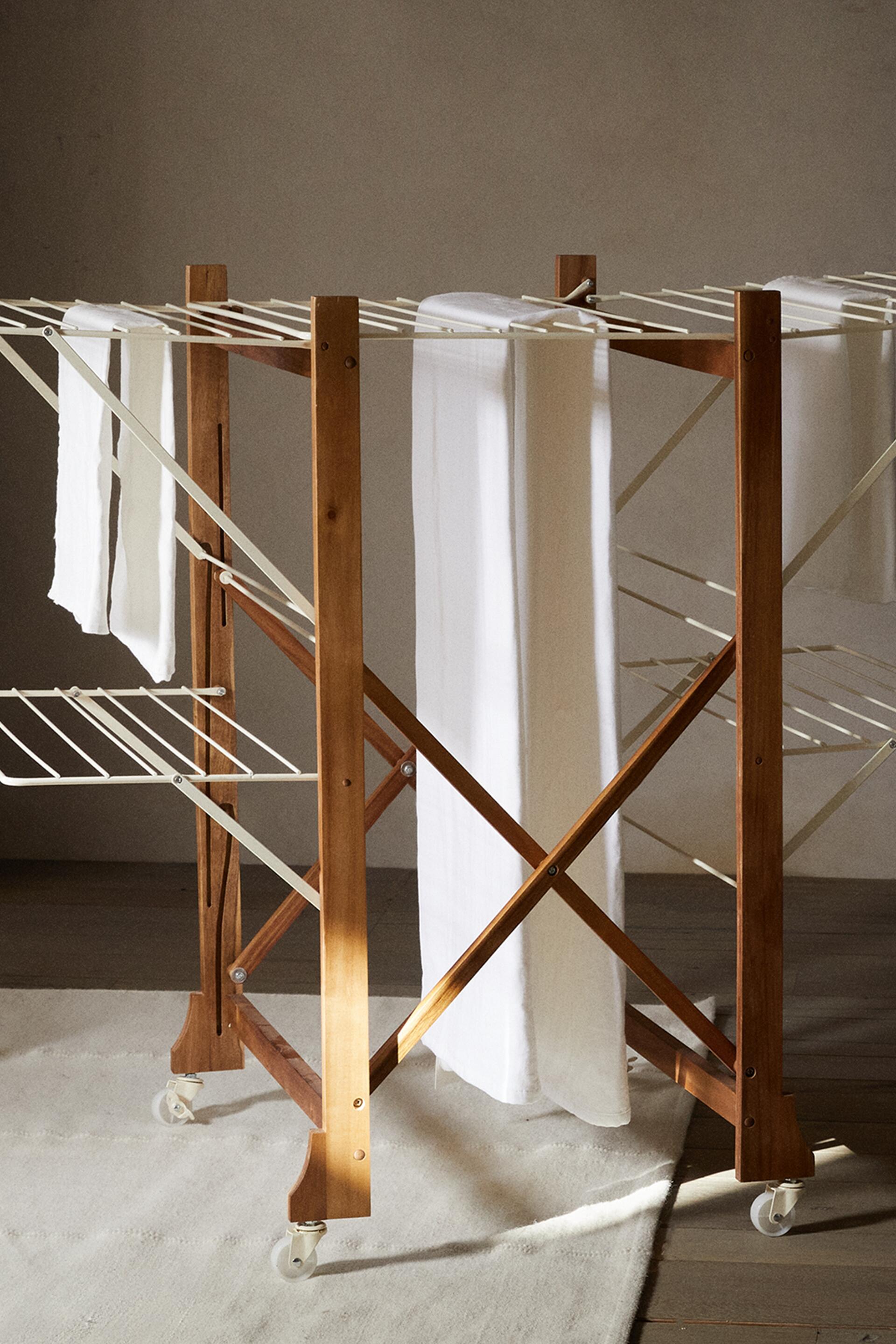 Zara Racking Zara Folding Wooden And Metal Clothes Drying Rack - Big Apple Buddy