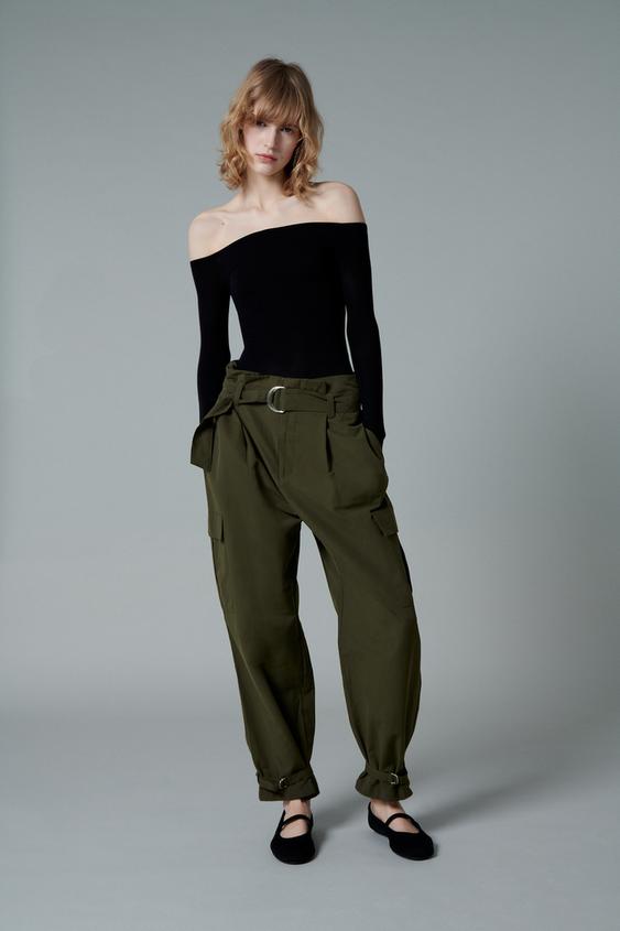 Zara Green Cargo Pants atelieryuwa.ciao.jp