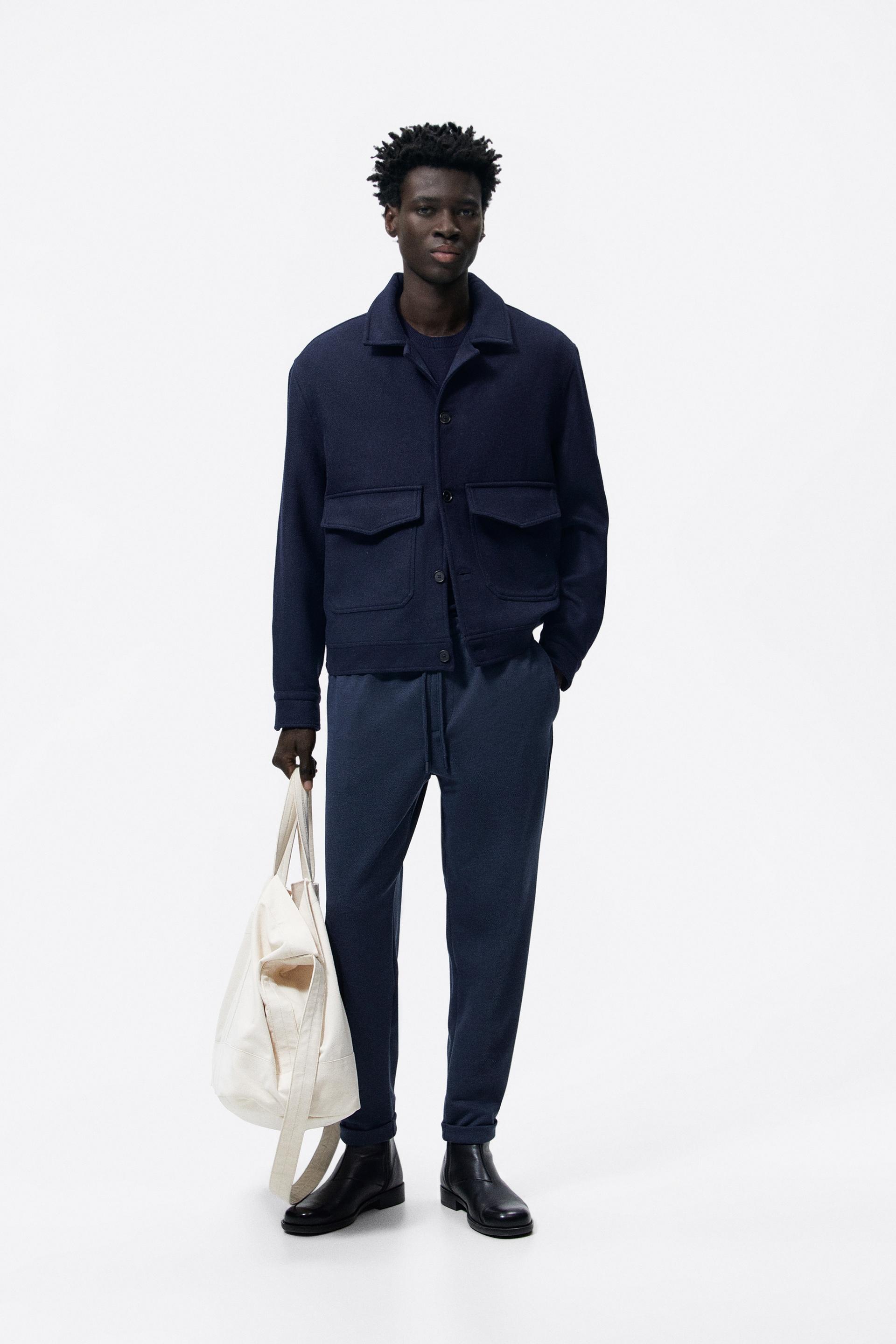 PANTALÓN CINTURA JOGGER EASY CARE Azul ZARA Chile