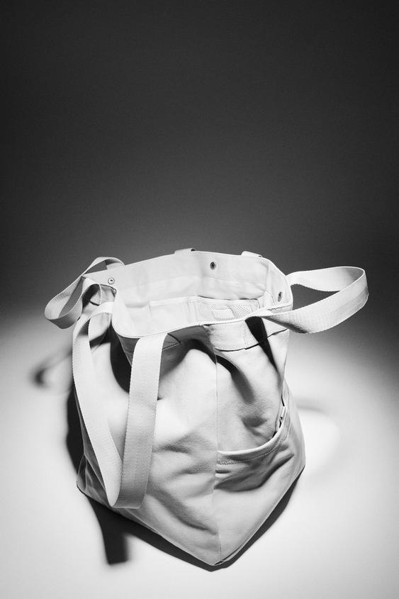 TOTE BAG CANVAS XL Bege ZARA Brasil