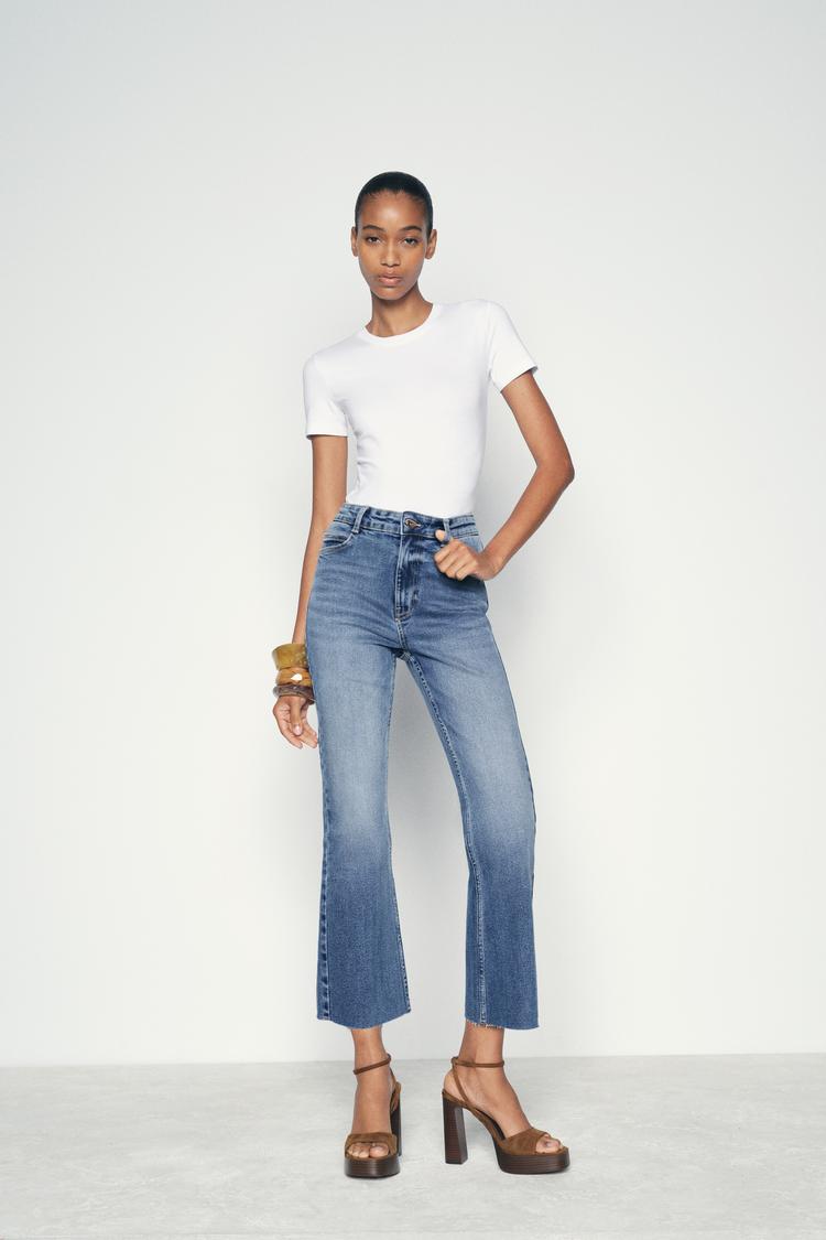 HIGH-WAISTED MINI FLARE JEANS Z1975