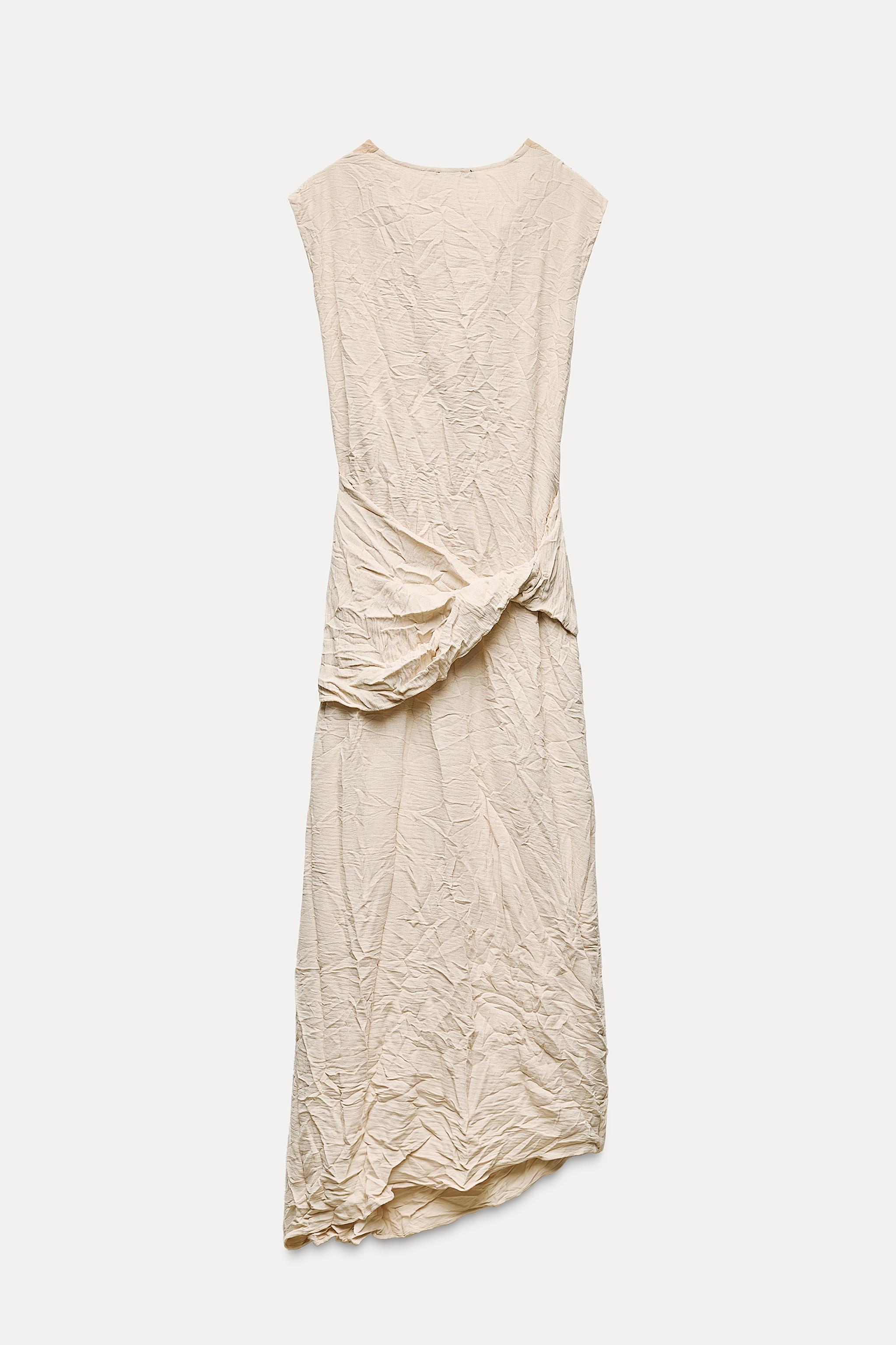 Zara WRINKLED MIDI DRESS | Square One