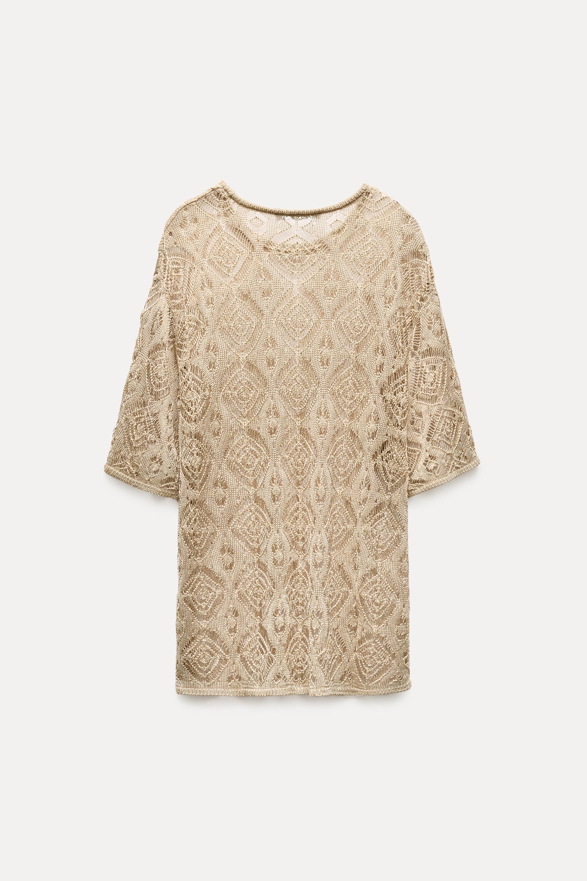 Zara KNIT TOP WITH METALLIC THREAD | Yorkdale Mall