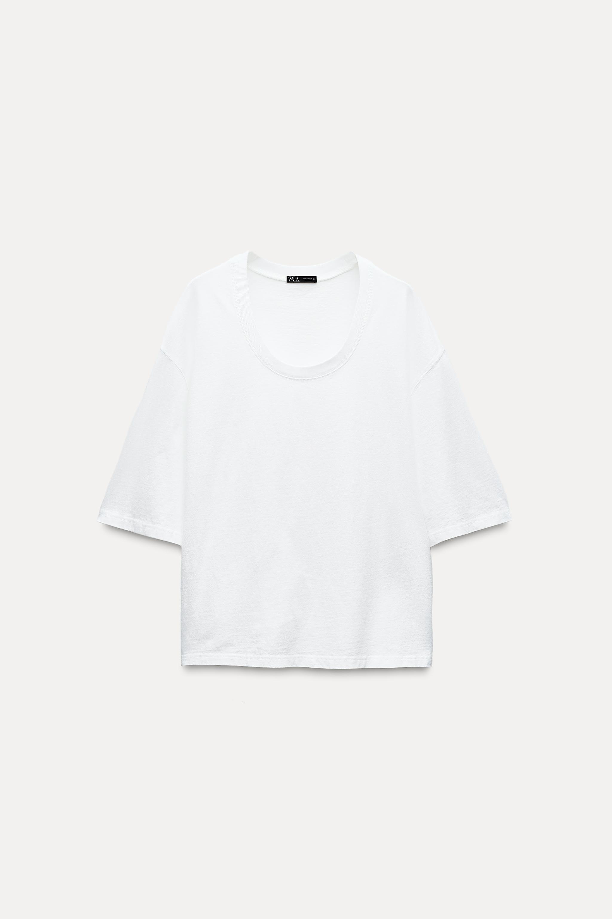 Zara OVERSIZED COTTON T SHIRT Yorkdale Mall