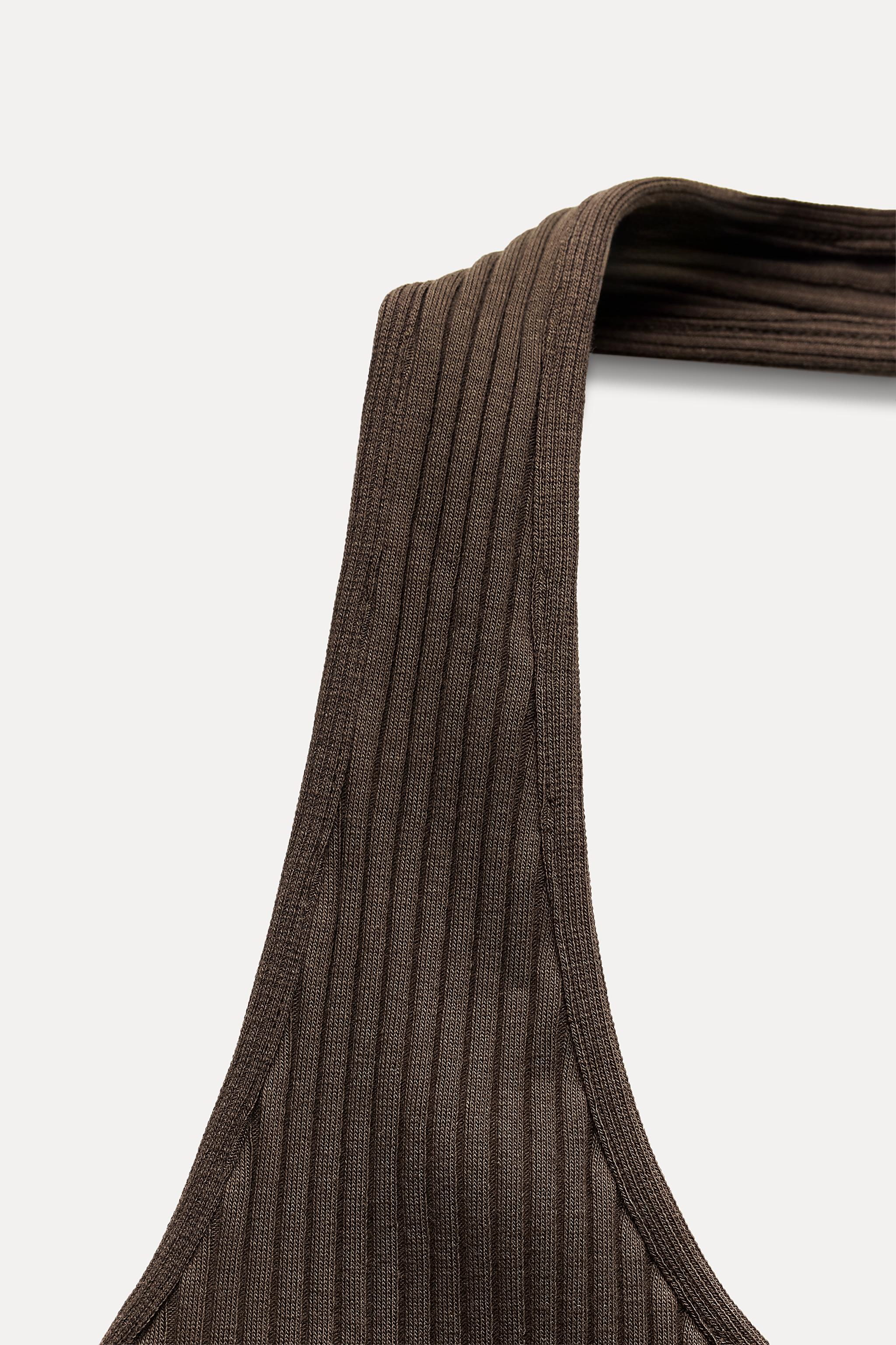 Zara RIBBED HALTER TOP | Square One