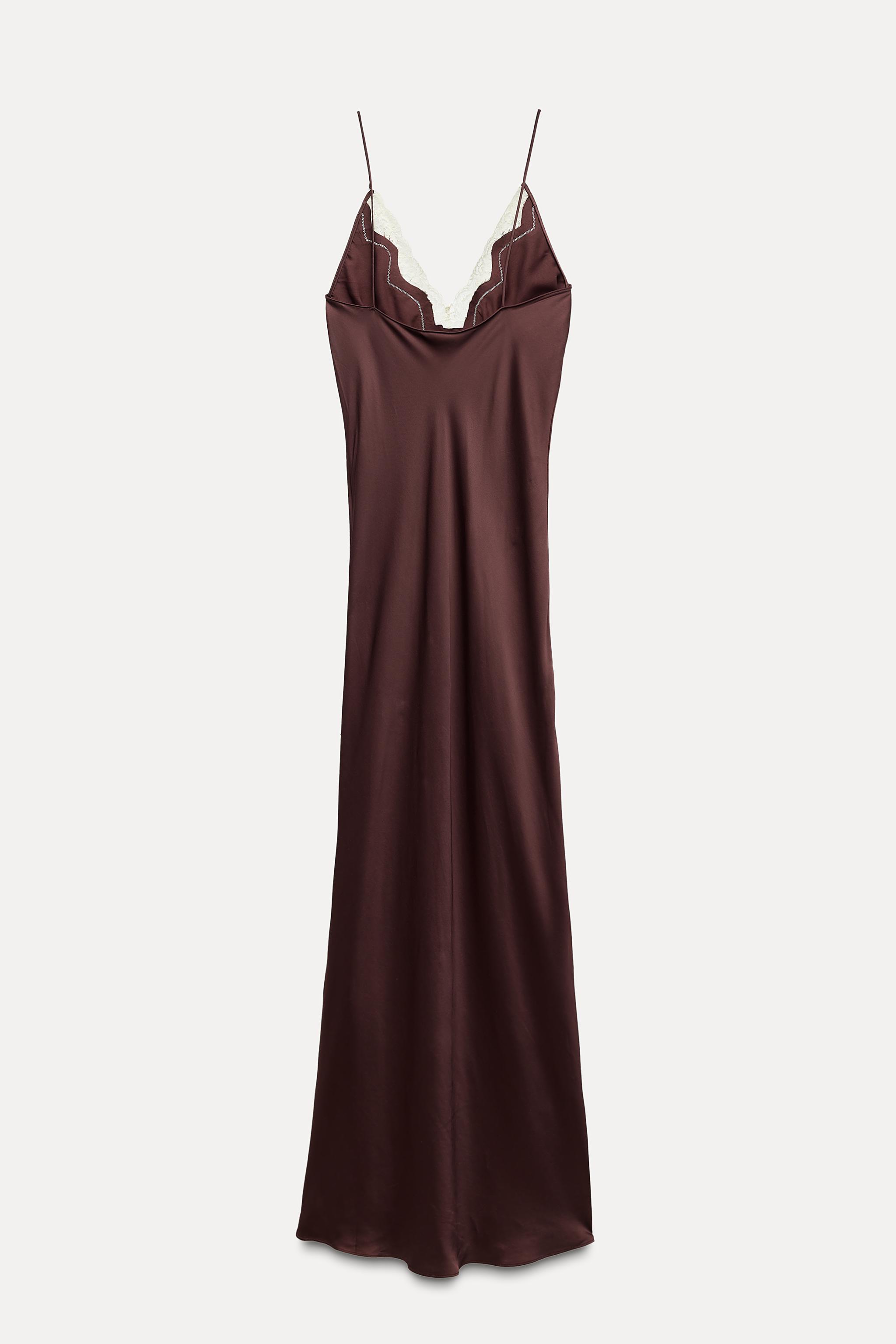 zara linen blend lace dress Zara linen blend lace back dress in black , Never