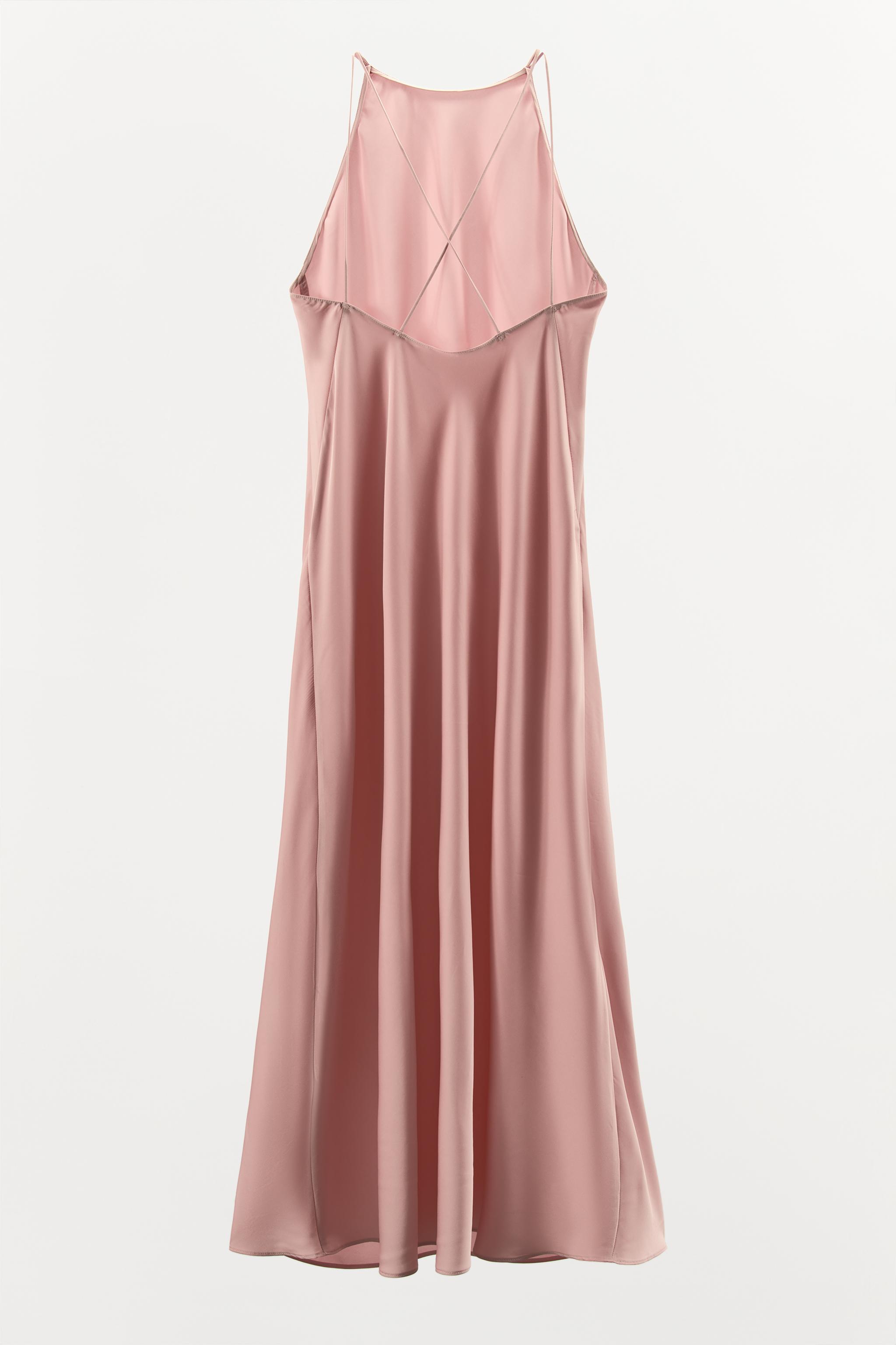 Zara Peach Satin Dress Zara peach print silky shirt dress The Frockery Zara Peach Satin Dress Zara peach print silky shirt dress The Frockery