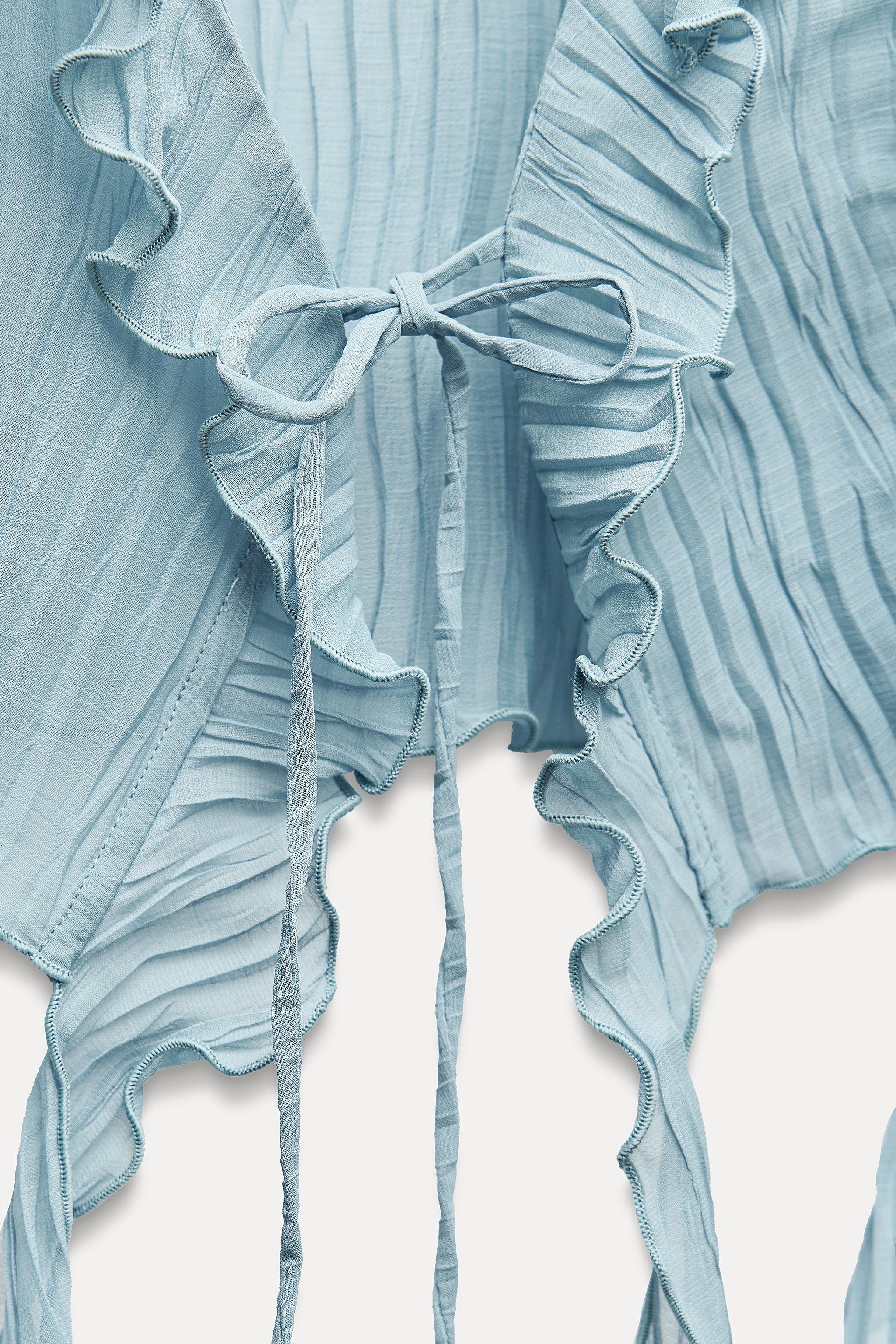 Zara RUFFLED PLEATED TOP | Yorkdale Mall Zara RUFFLED PLEATED TOP | Yorkdale Mall