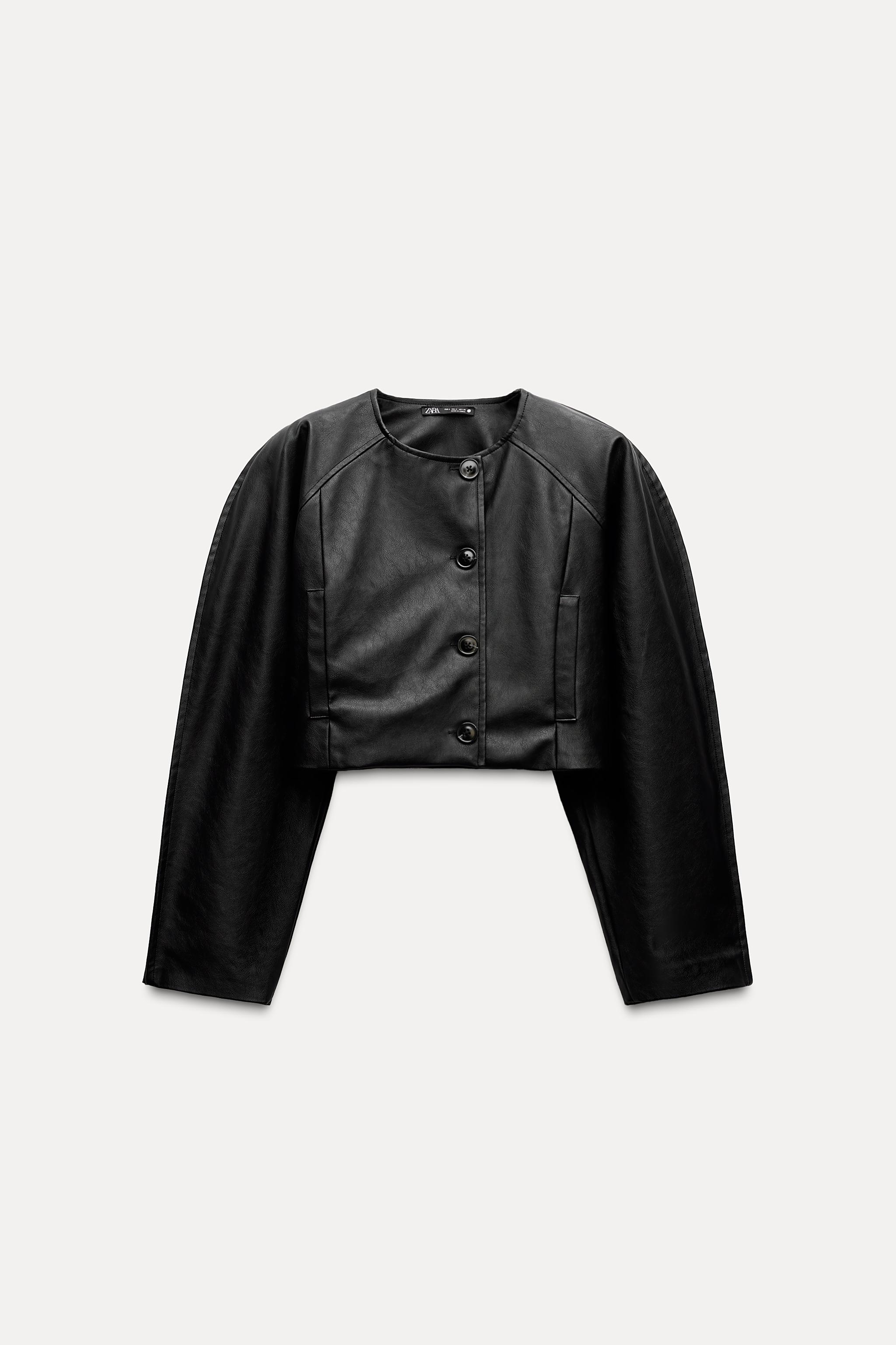Zara SHORT FAUX LEATHER JACKET | Yorkdale Mall