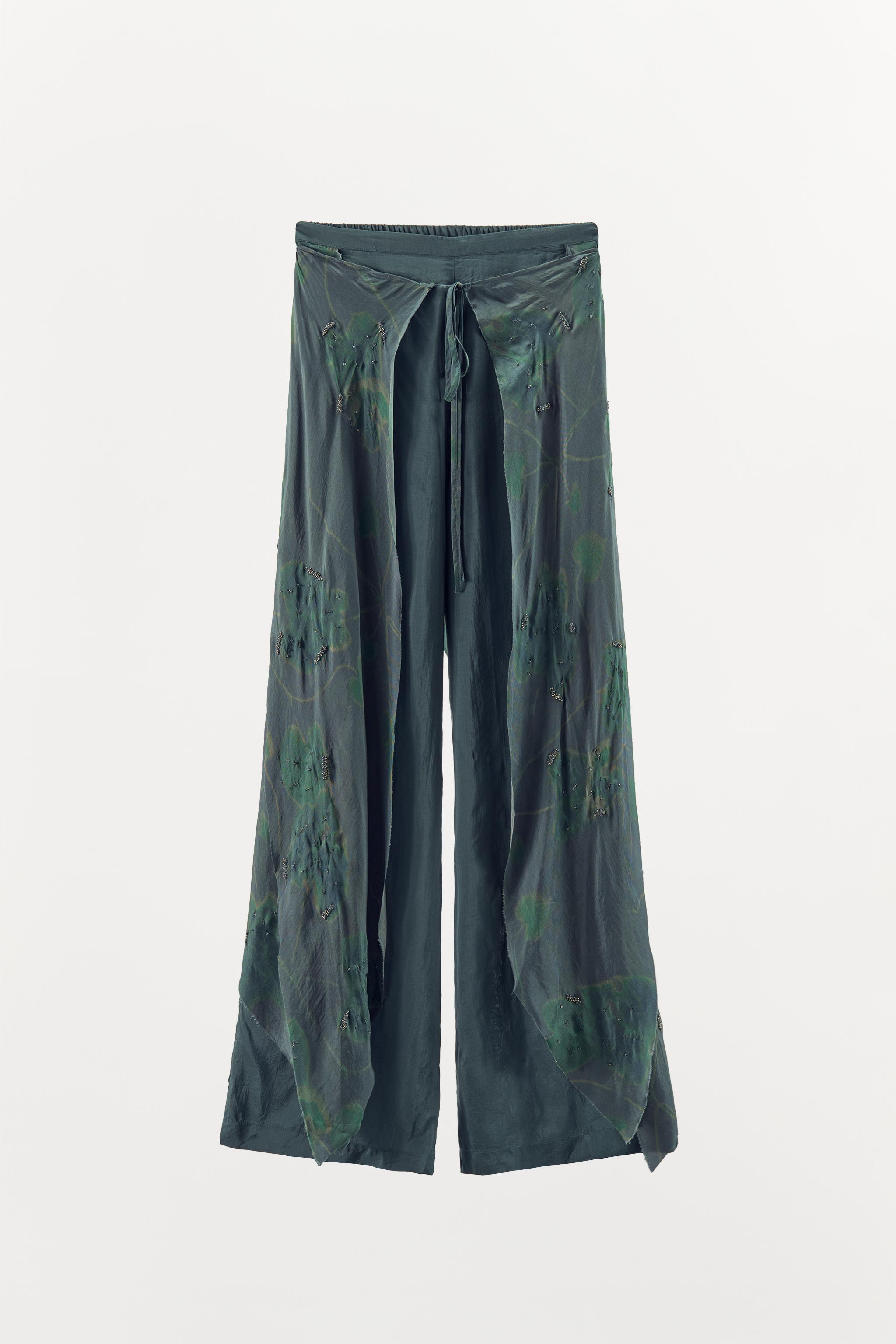 Wrap Linen Pants NASSAU in White | Side Split Pants | Wide