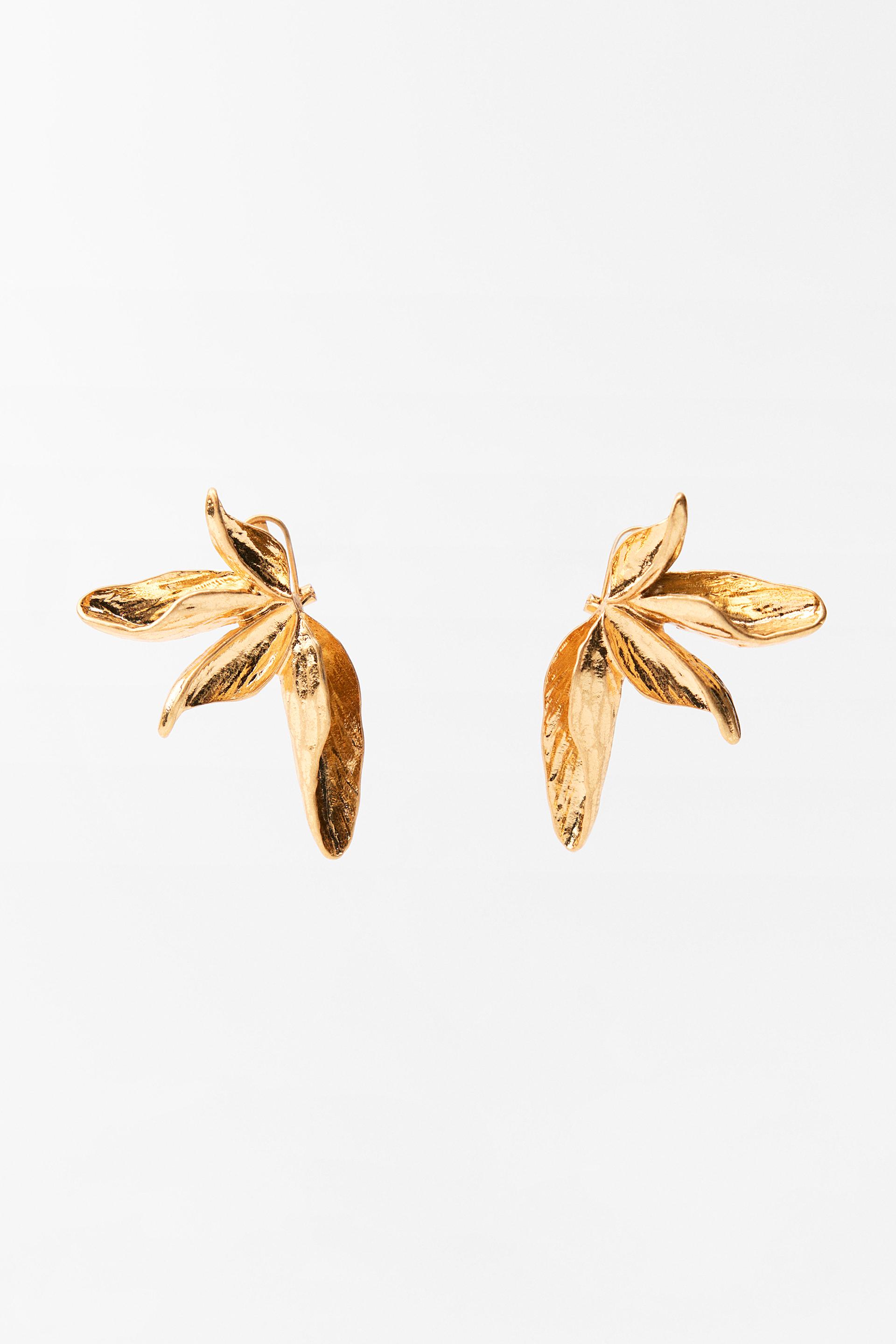 Zara leaf earrings Clearance