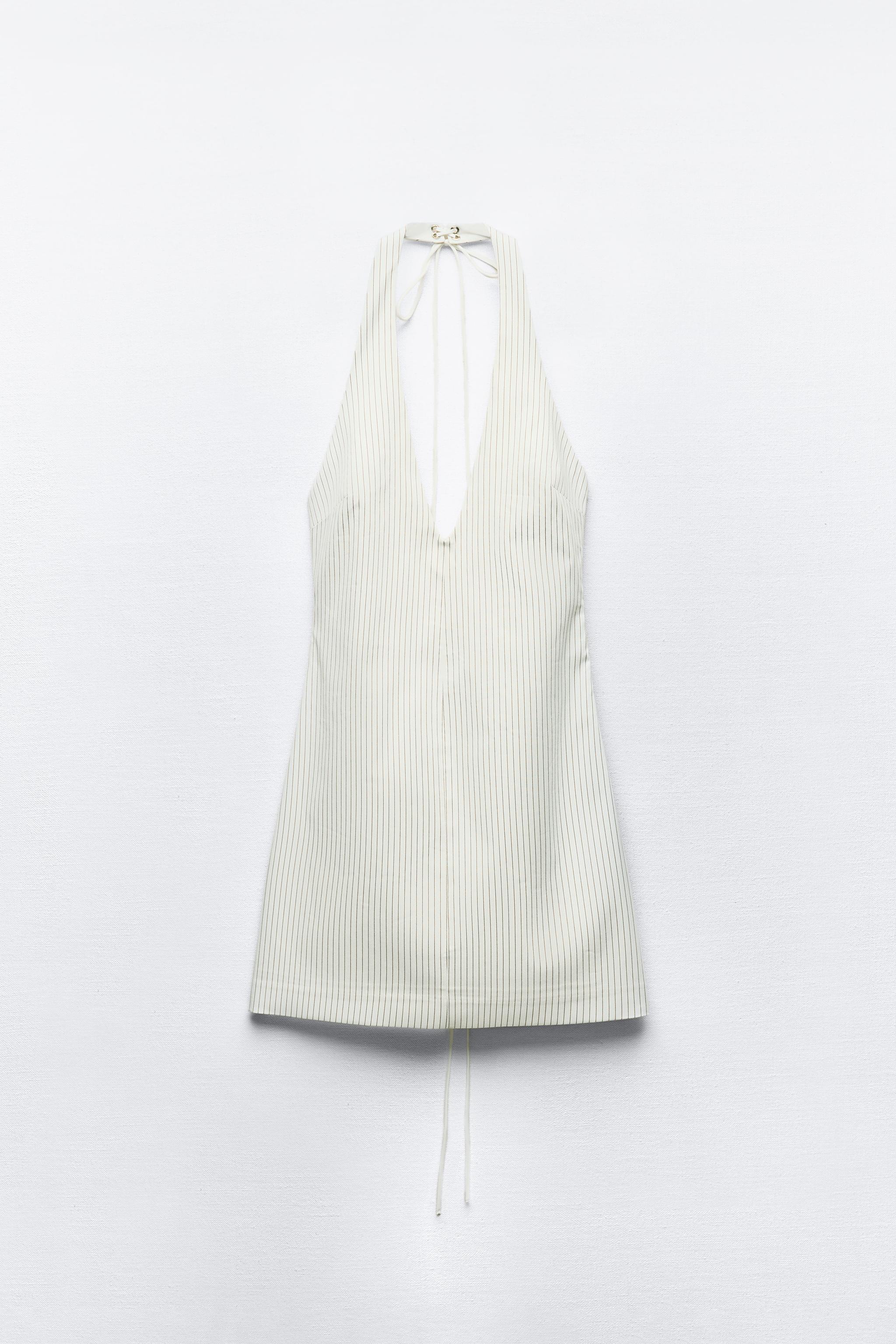 STRIPED HALTER DRESS