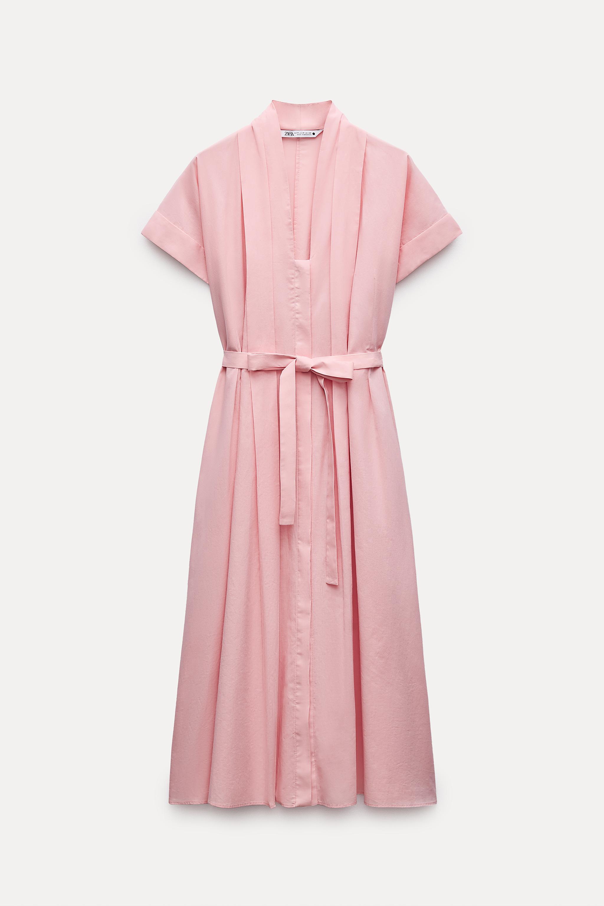 zara pink dress with belt Compare BELTED SHIRTDRESS ZW COLLECTION
