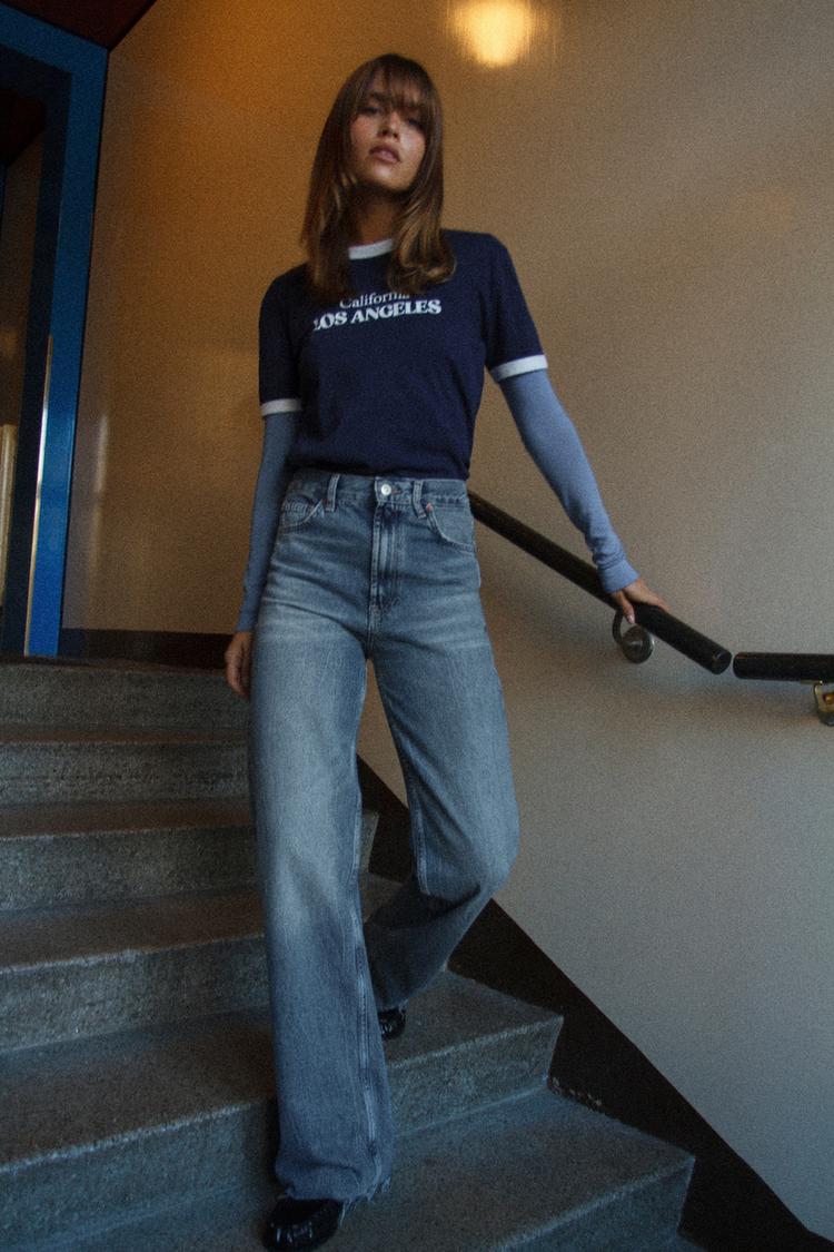 FULL LENGTH TRF HIGH RISE WIDE LEG JEANS