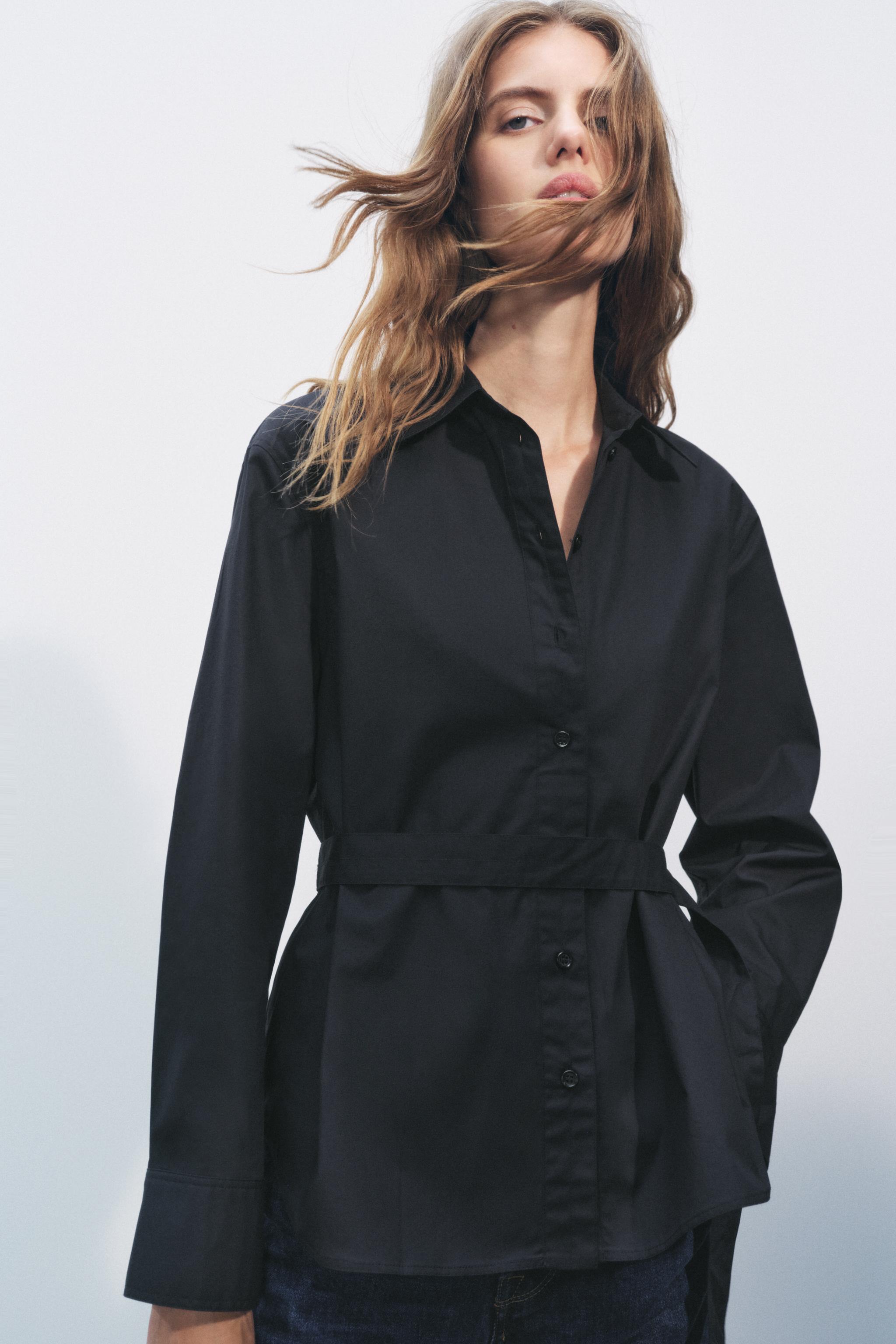 Zara POPLIN MULTIPOSITIONAL SHIRT ZW COLLECTION | Yorkdale Mall