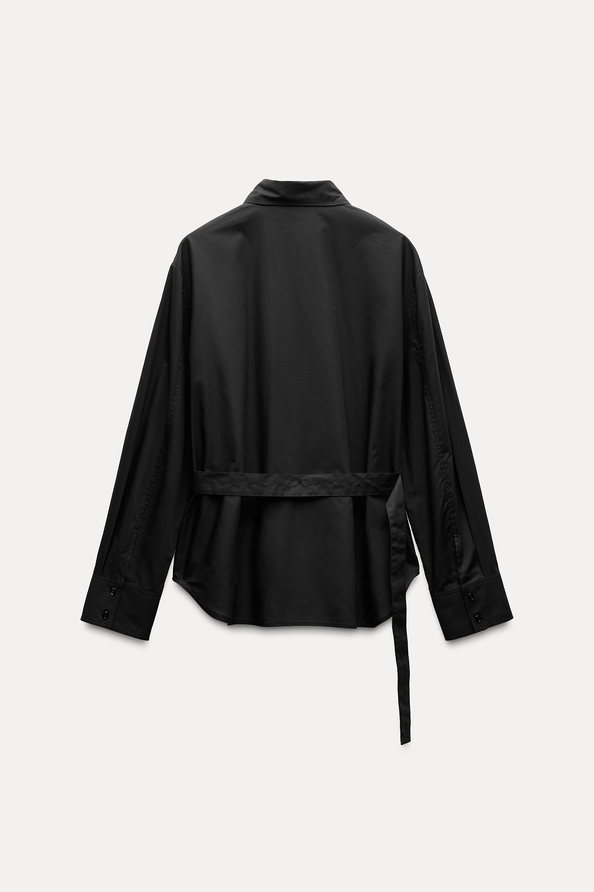 Zara POPLIN MULTIPOSITIONAL SHIRT ZW COLLECTION | Mall of
