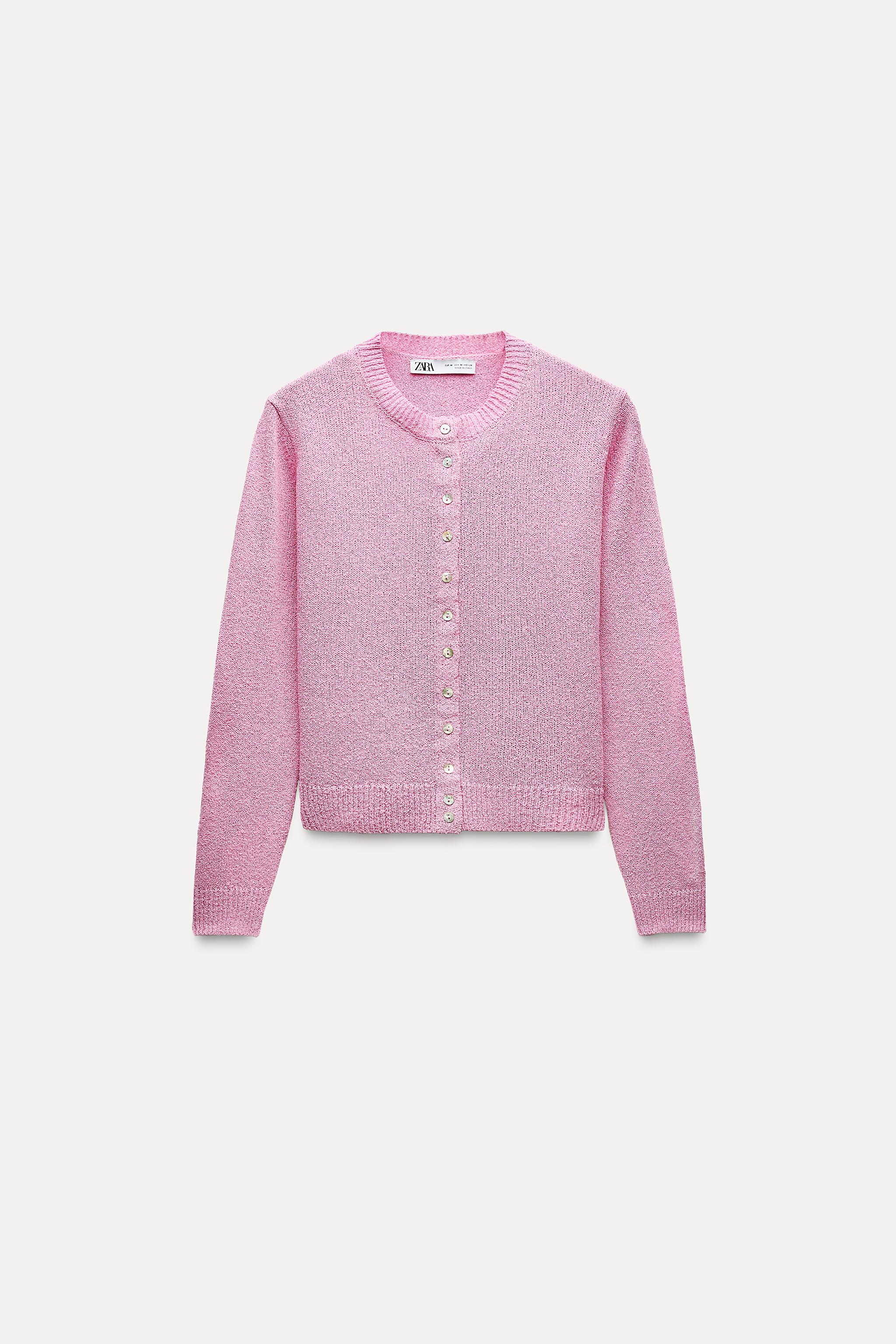 Cardigan Rose Zara Pour Fille 13-14 Ans – Pull Décontracté En Bon état