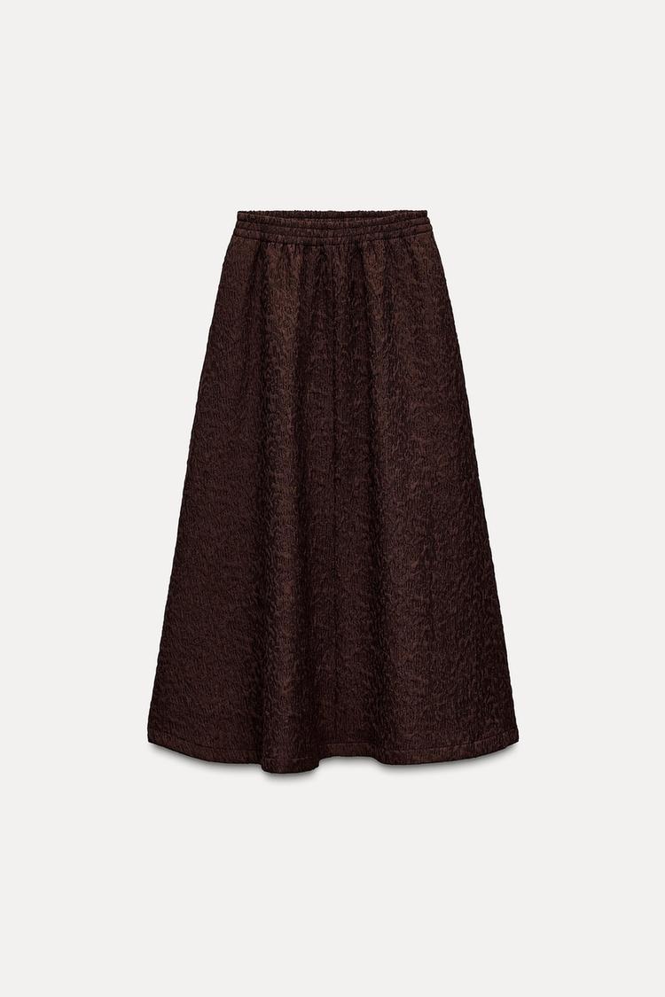 JACQUARD MIDI SKIRT