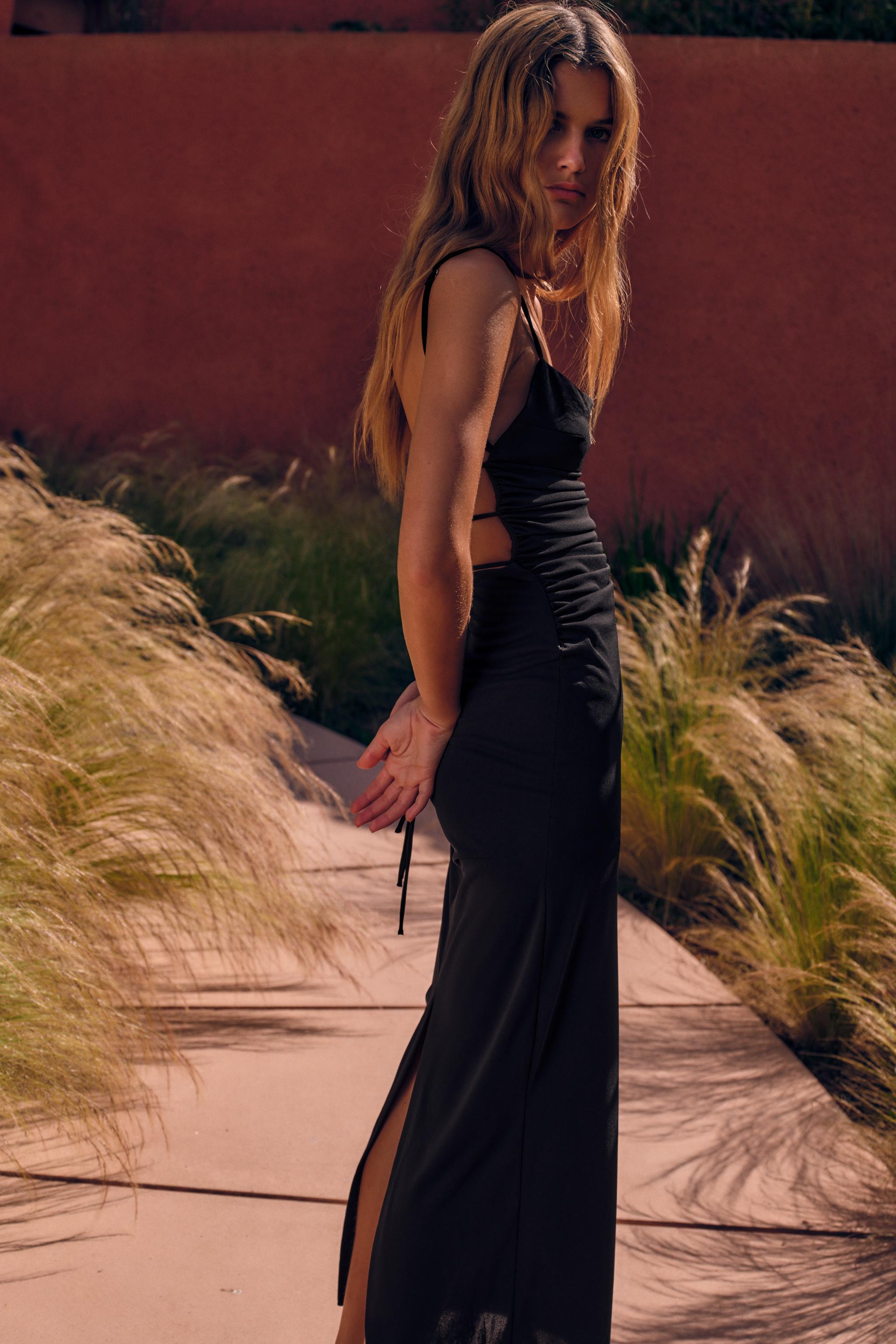 Compare DRAPED OPEN BACK DRESS | Bayshore Shopping Centre Compare DRAPED OPEN BACK DRESS | Bayshore Shopping Centre