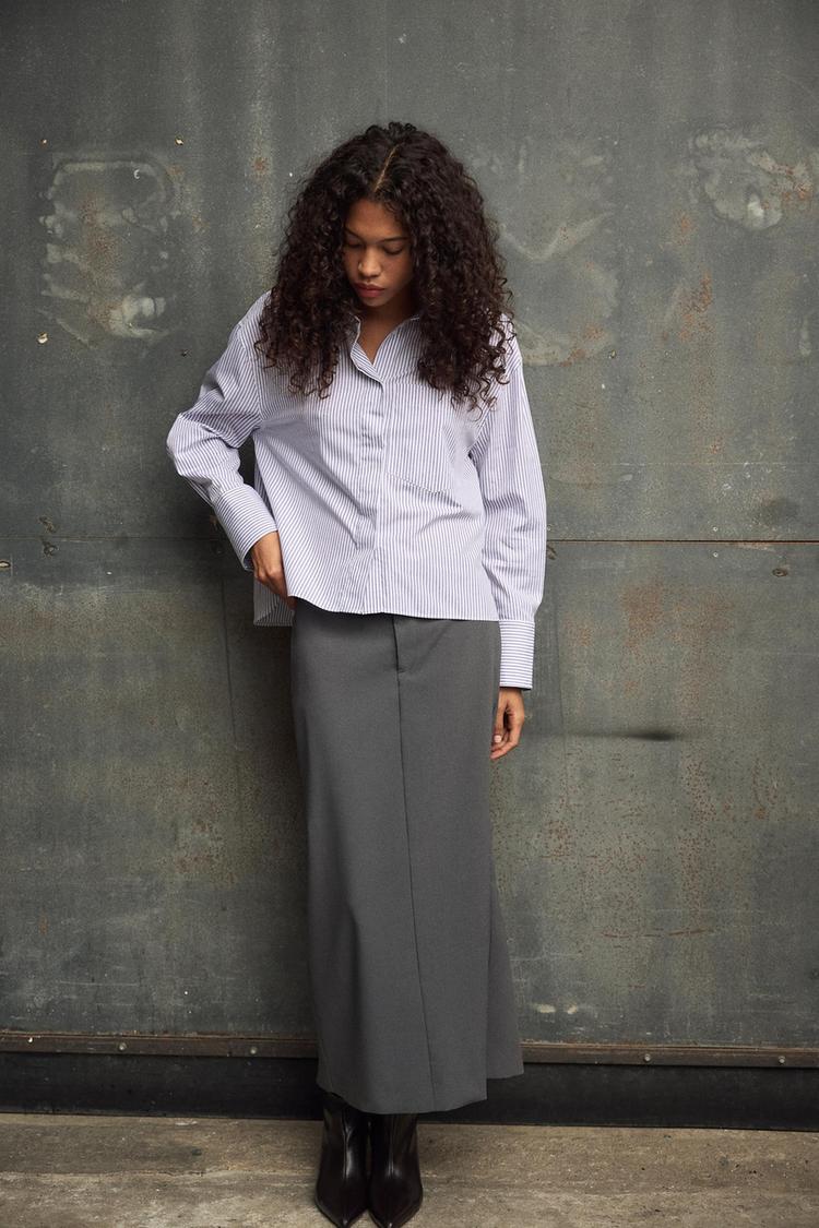 STRAIGHT CUT MIDI SKIRT