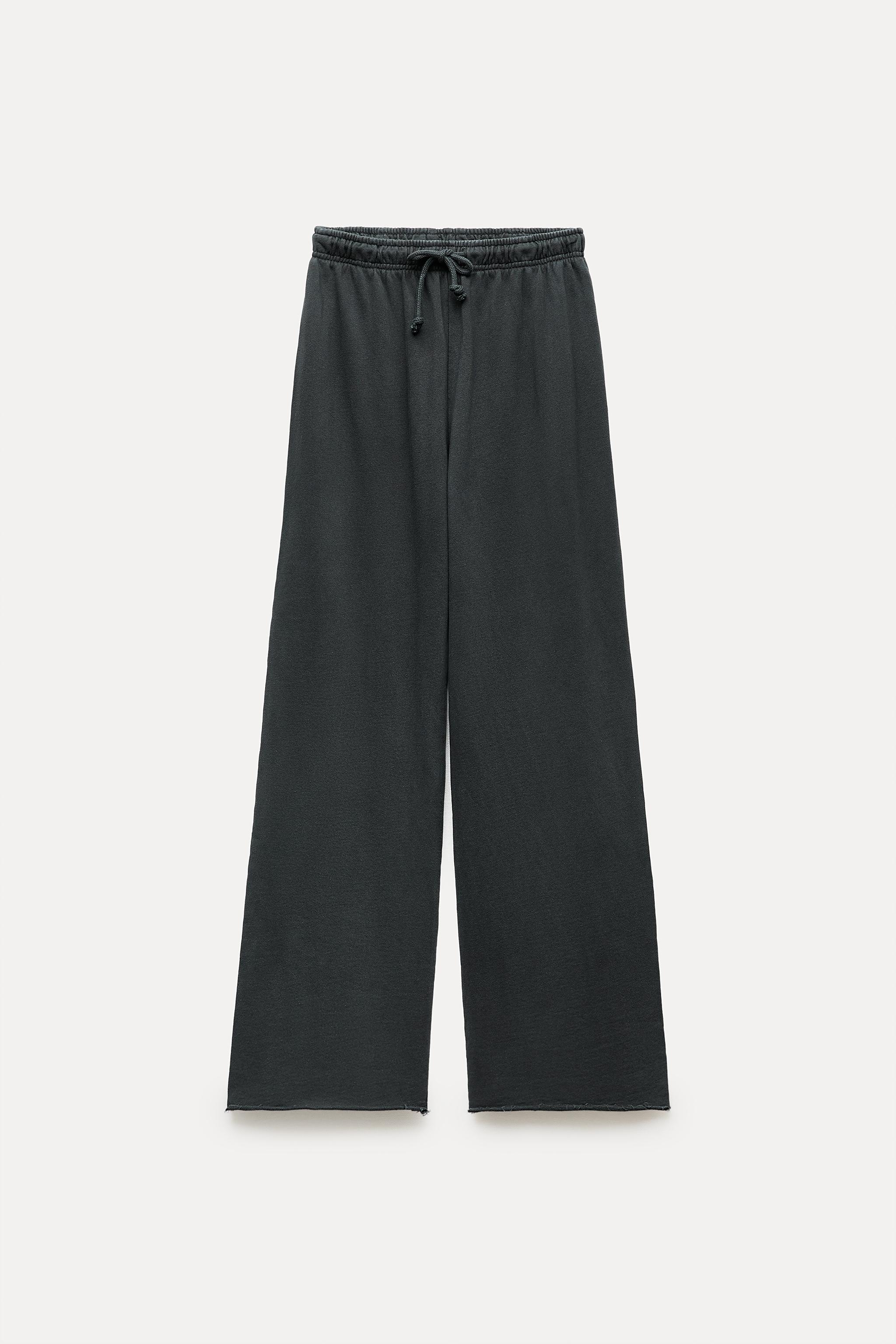 Zara WASHED EFFECT PALAZZO JOGGER PANTS | Yorkdale Mall