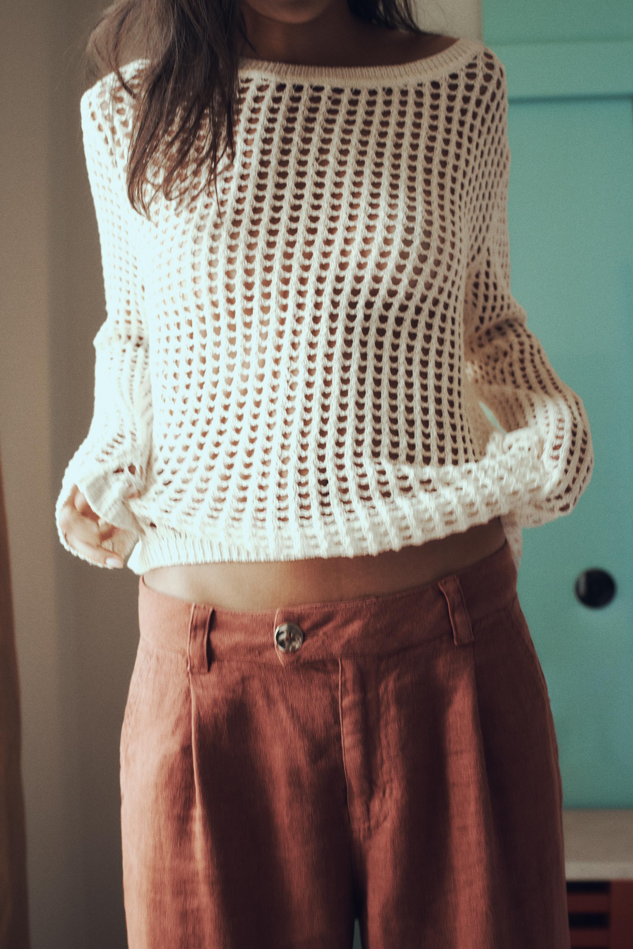 Zara MESH KNIT SWEATER | Yorkdale Mall