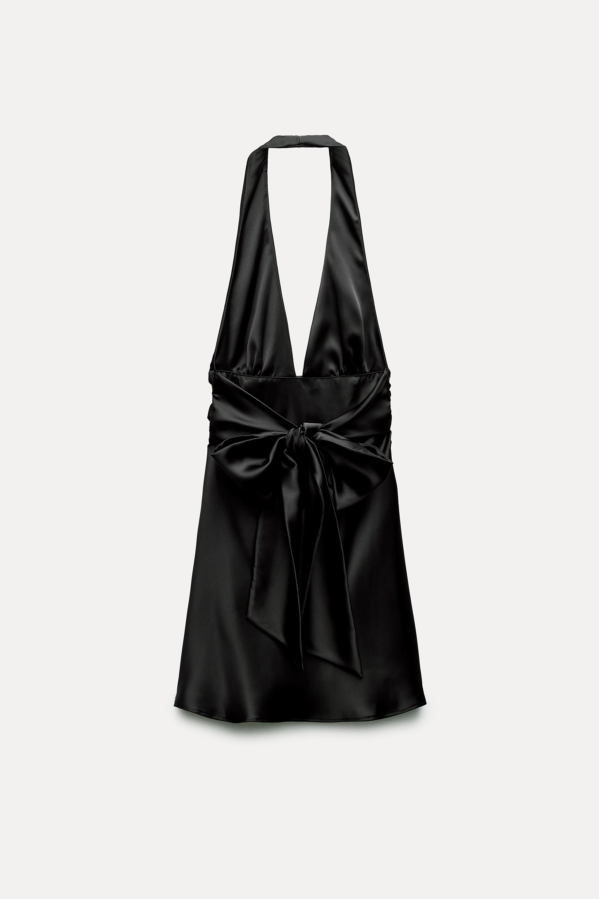 Compare FRINTED SATIN EFFECT HALTER DRESS | Mall of America