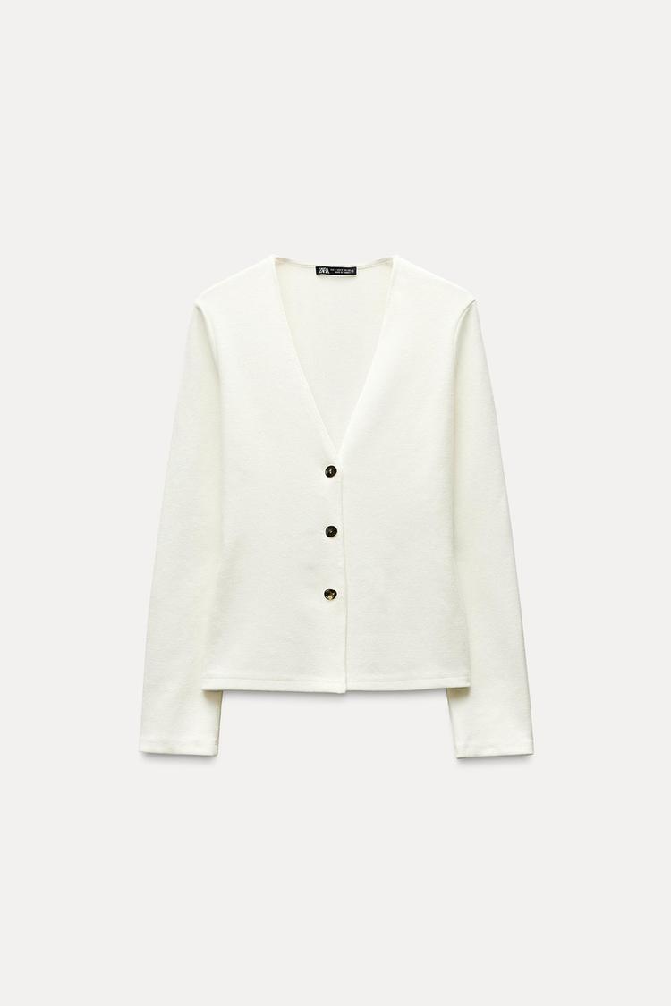 BUTTONED SOFT CARDIGAN
