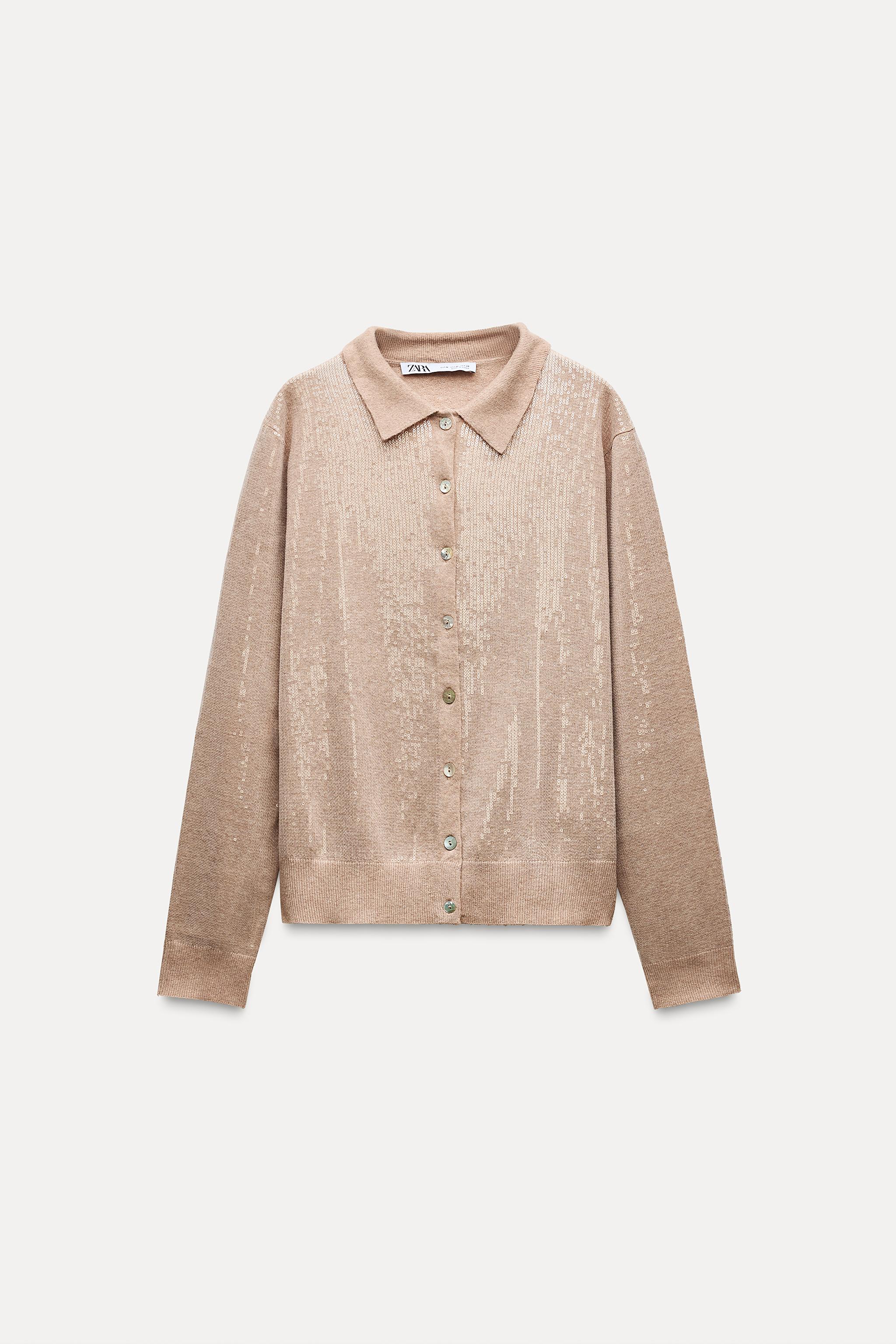 Zara KNIT CARDIGAN WITH SEQUINS | Mall of America®