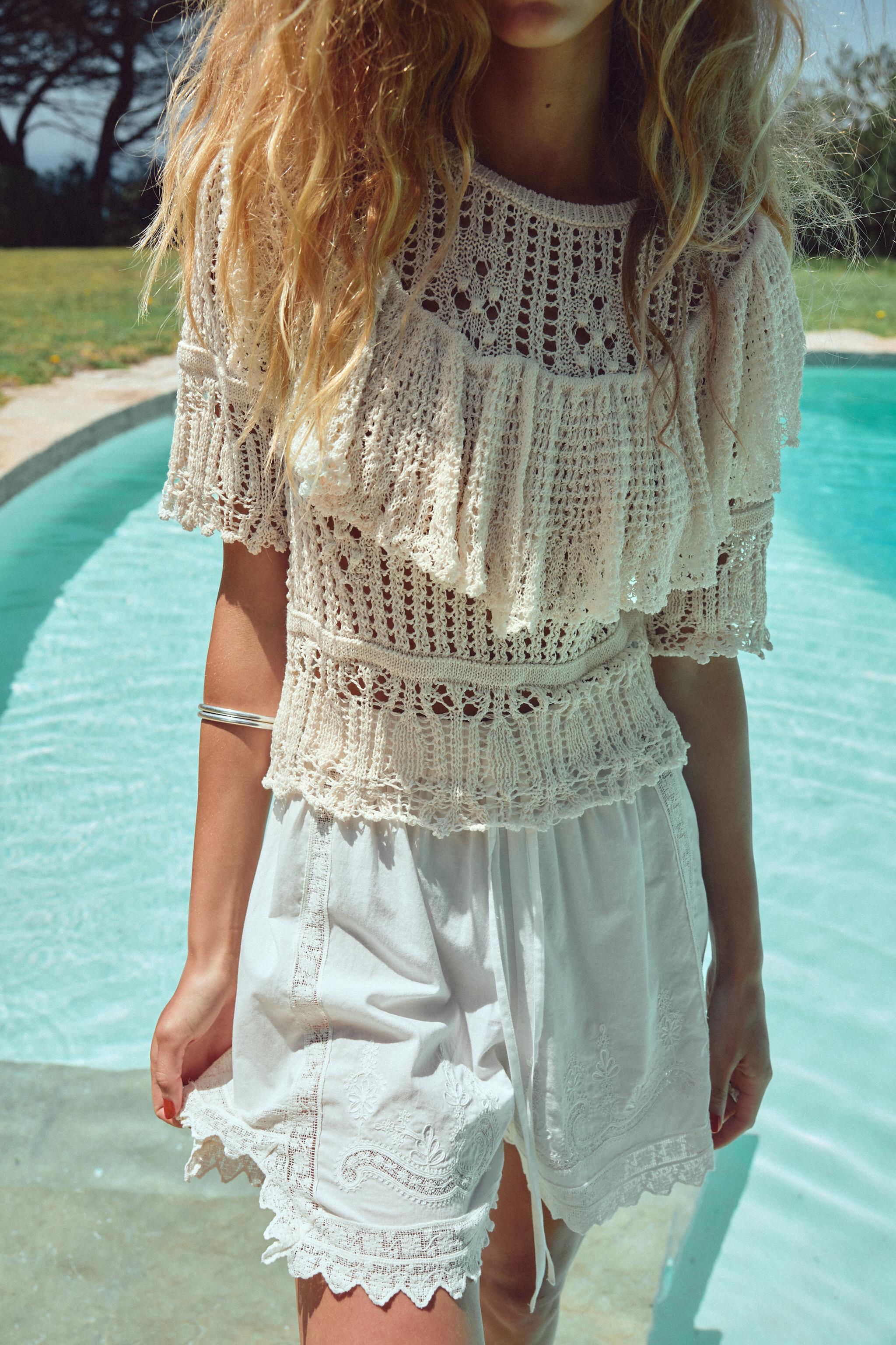 Juliana Lace Ruffle Top & Cardigan by Chloe Elizabeth Birch