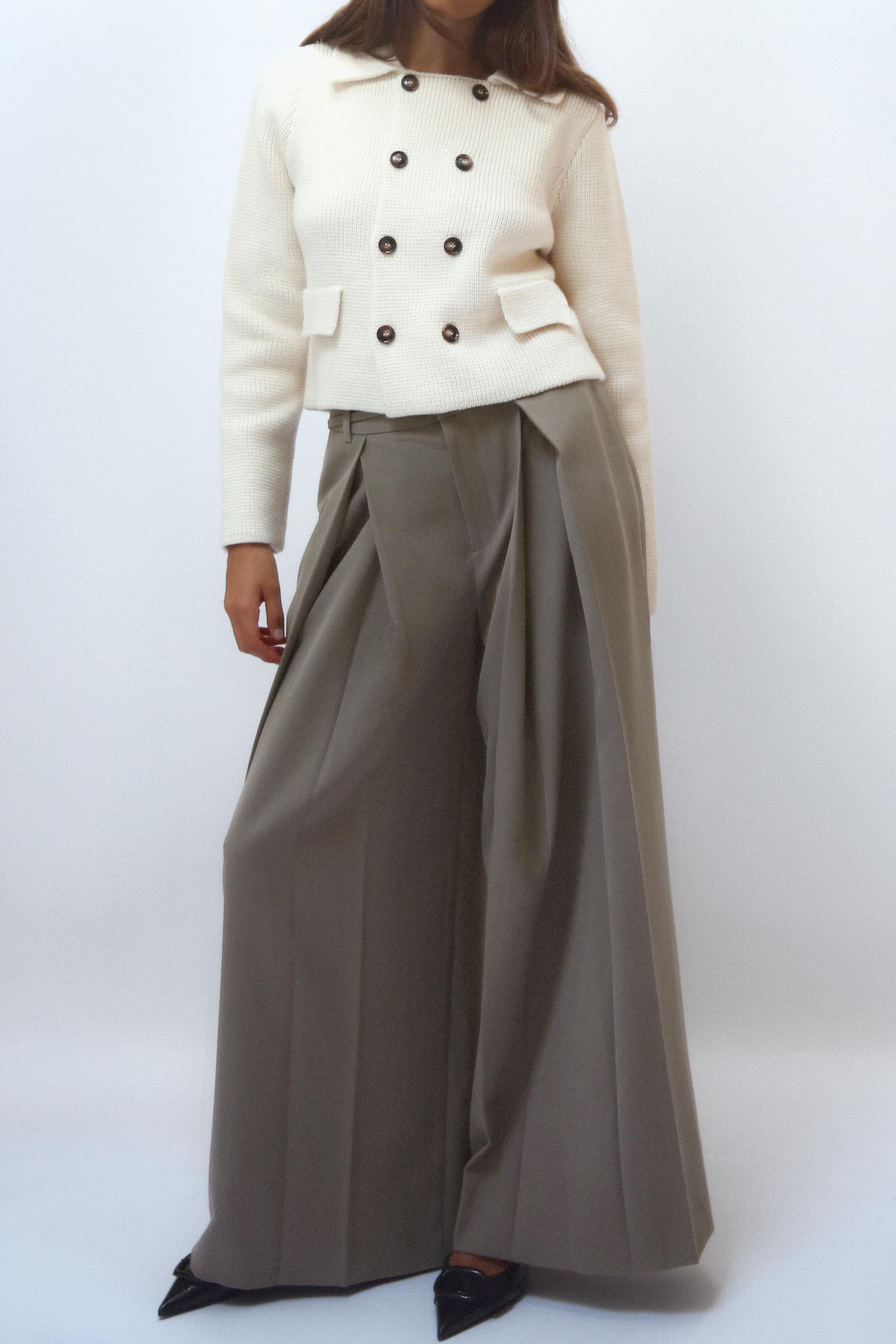 Zara BASIC BUTTONED KNIT CARDIGAN | Yorkdale Mall